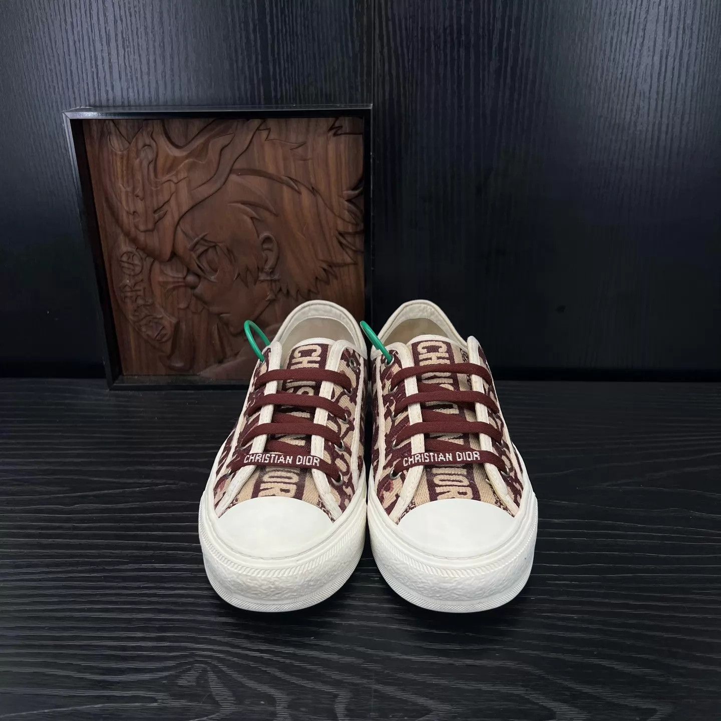 Dior Dior Walk Wine Red Allover 37.5 Mint With Box Size US 7 / IT 37 - 3 Thumbnail