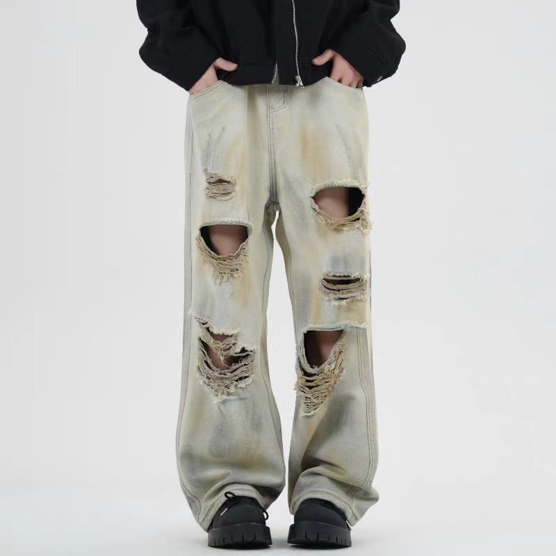 Japanese Brand × Jean Street Hip Hop Vintage Ripped Washed Jeans Size US 32 / EU 48 - 4 Thumbnail
