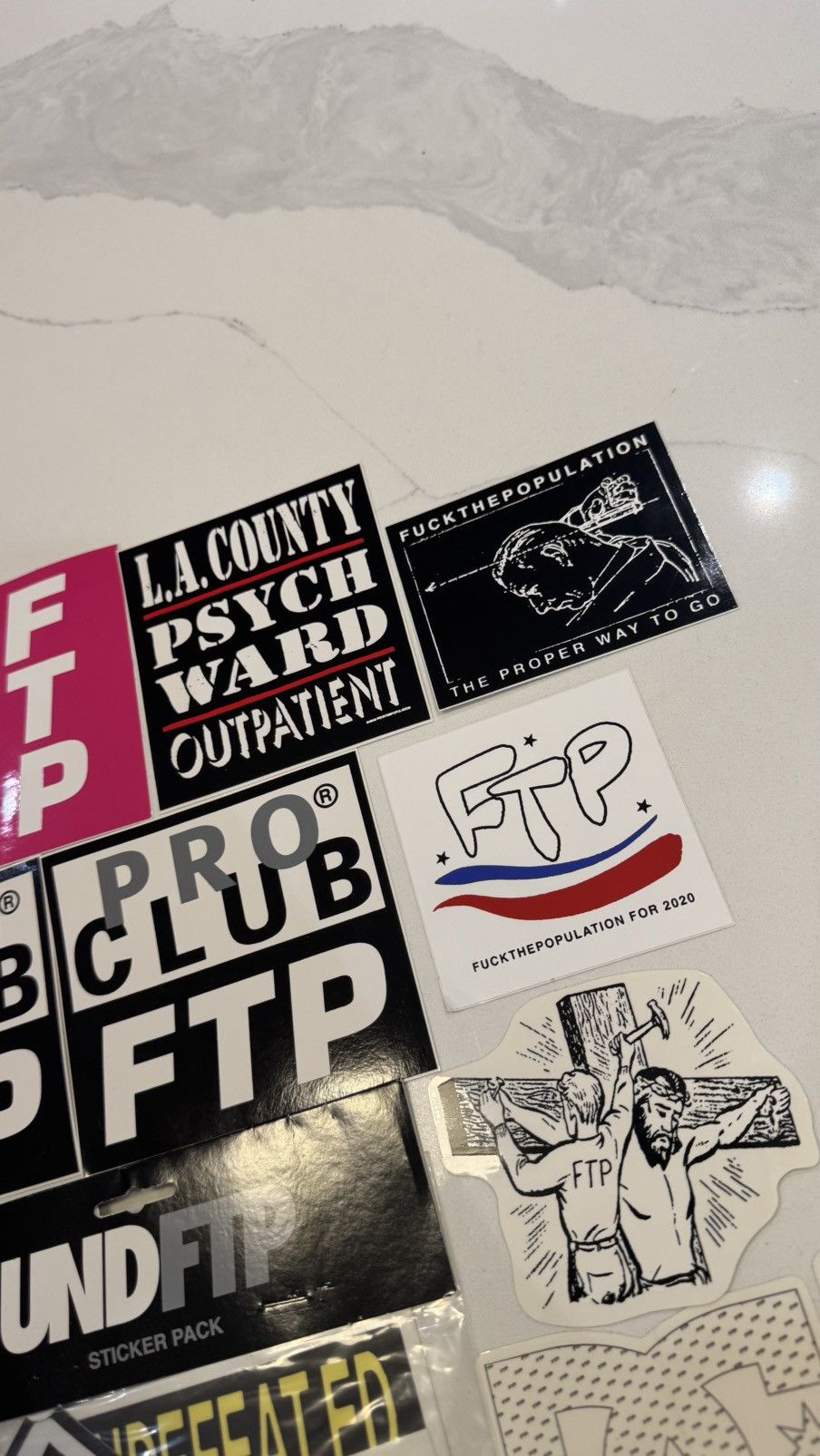 Fuck The Population Ftp Sticker Collection Fuck The Population sticker logo lot Size ONE SIZE - 21 Thumbnail