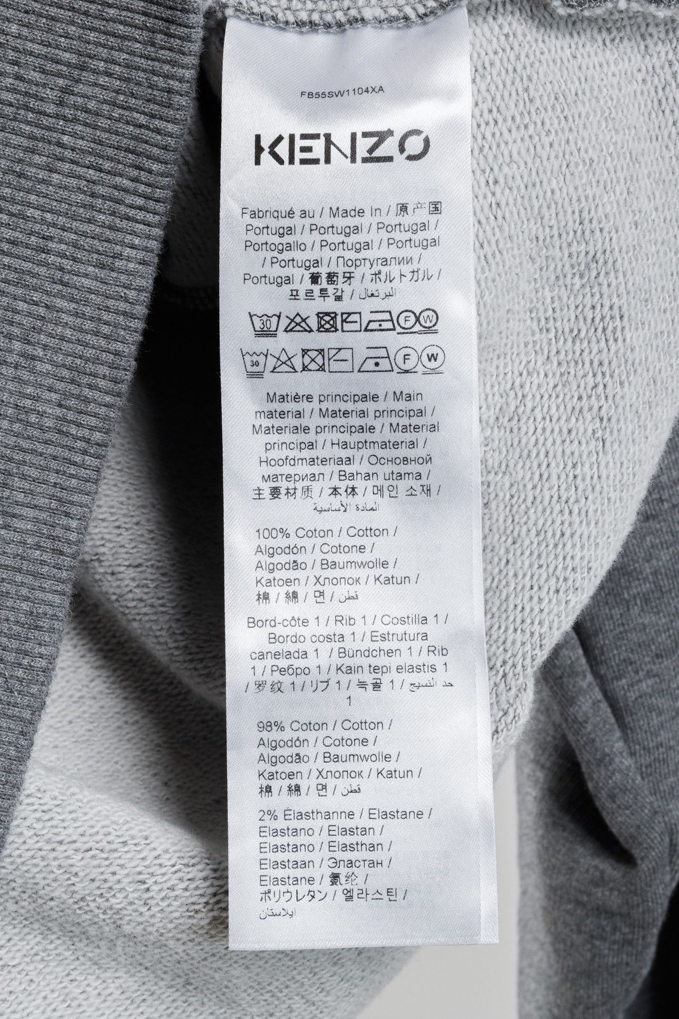 Kenzo Kenzo Grey Logo Embroidered Sweater Size L / US 10 / IT 46 - 9 Thumbnail