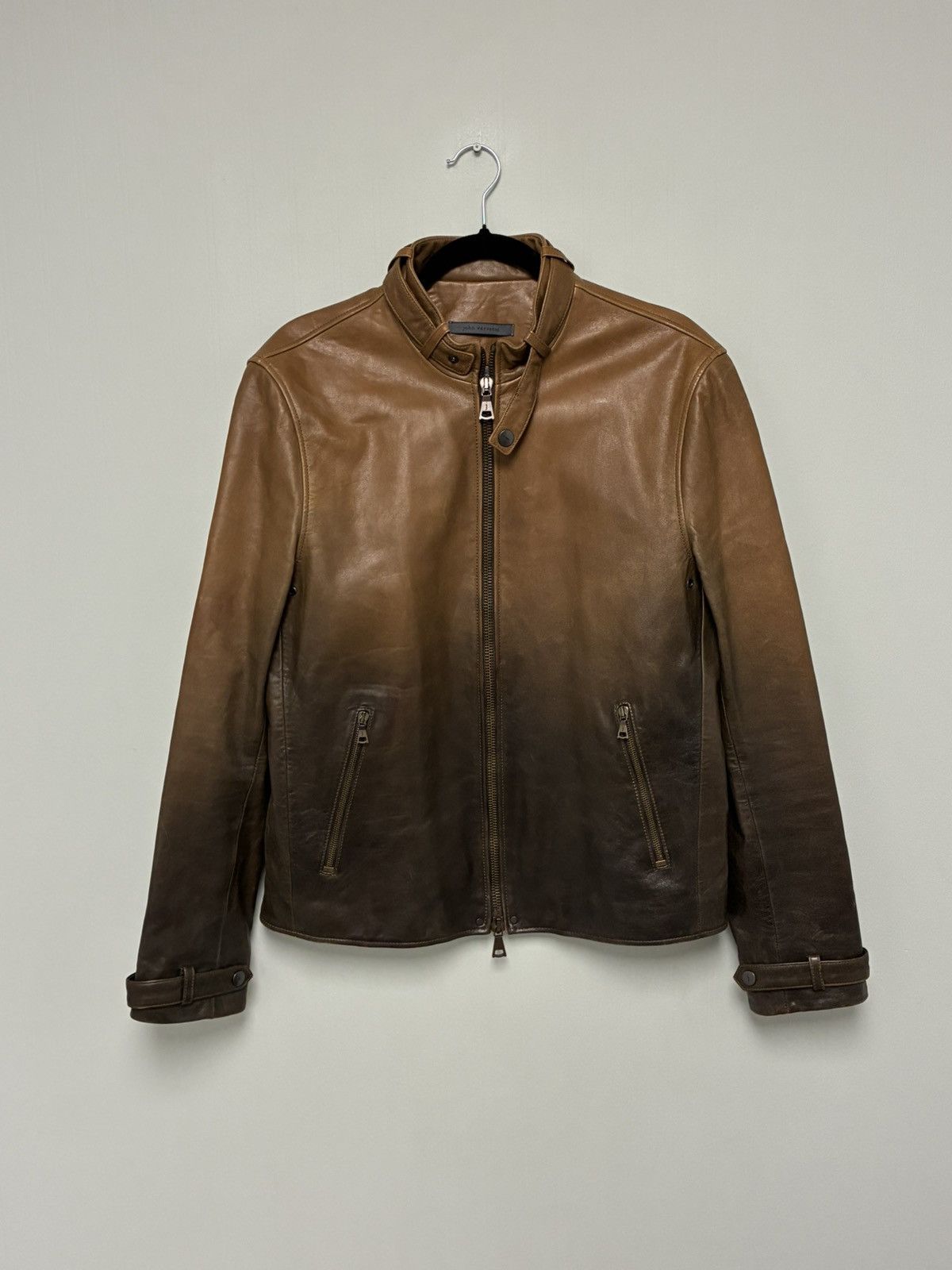 John Varvatos Gradient Lambskin Moto Jacket EU 48 USA 38 Size US M / EU 48-50 / 2 - 6 Thumbnail
