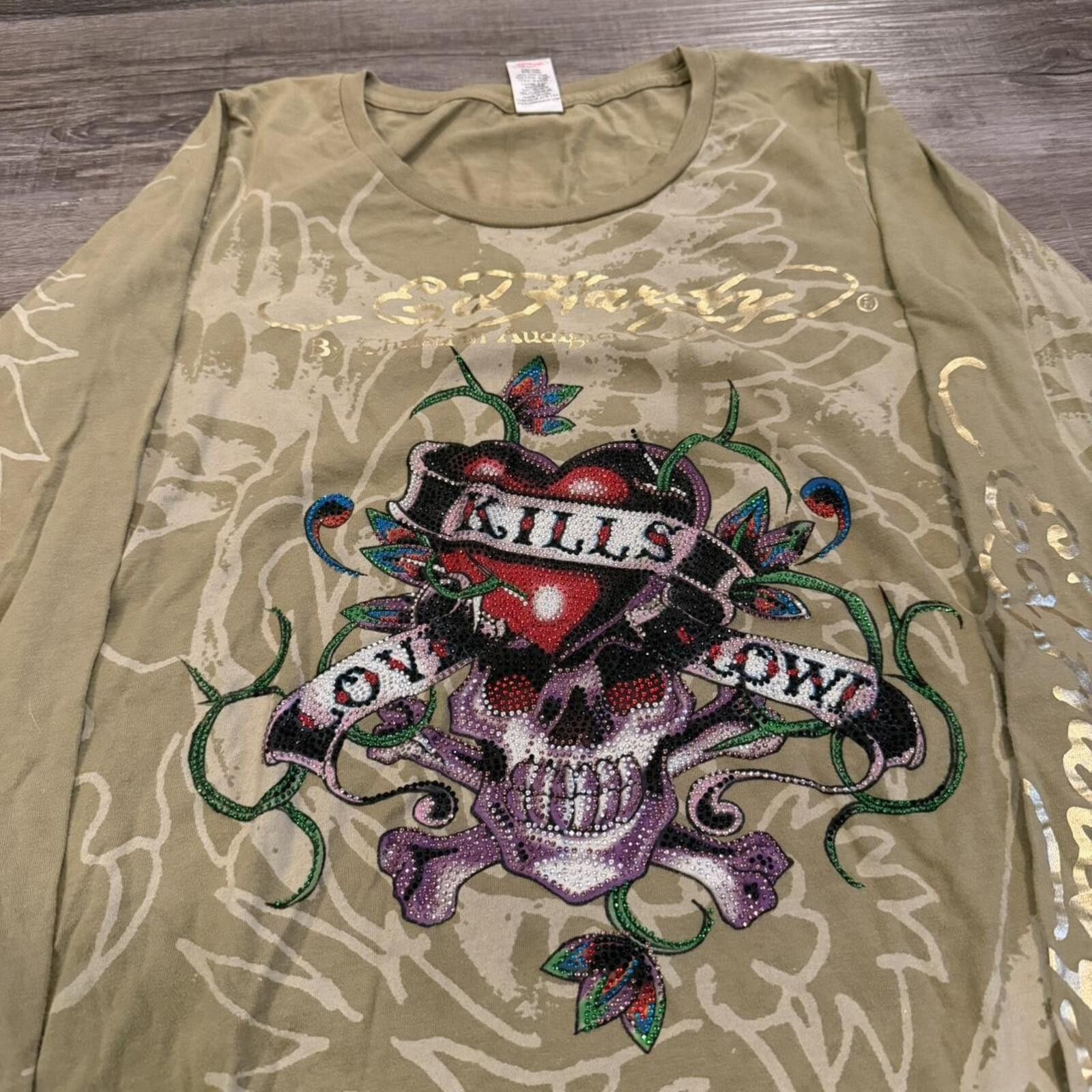 Ed Hardy Ed hardy Christian Audigier love kills slowly long sleeve M Size M / US 6-8 / IT 42-44 - 2 Thumbnail