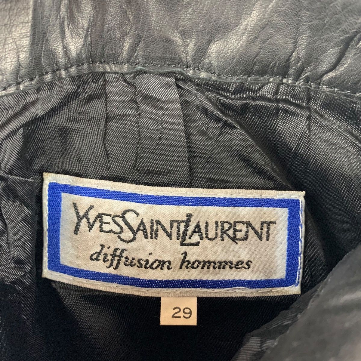 Designer × Vintage × Yves Saint Laurent Vintage YVES SAINT LAURENT faux leather Women skirt Size 29" - 3 Thumbnail