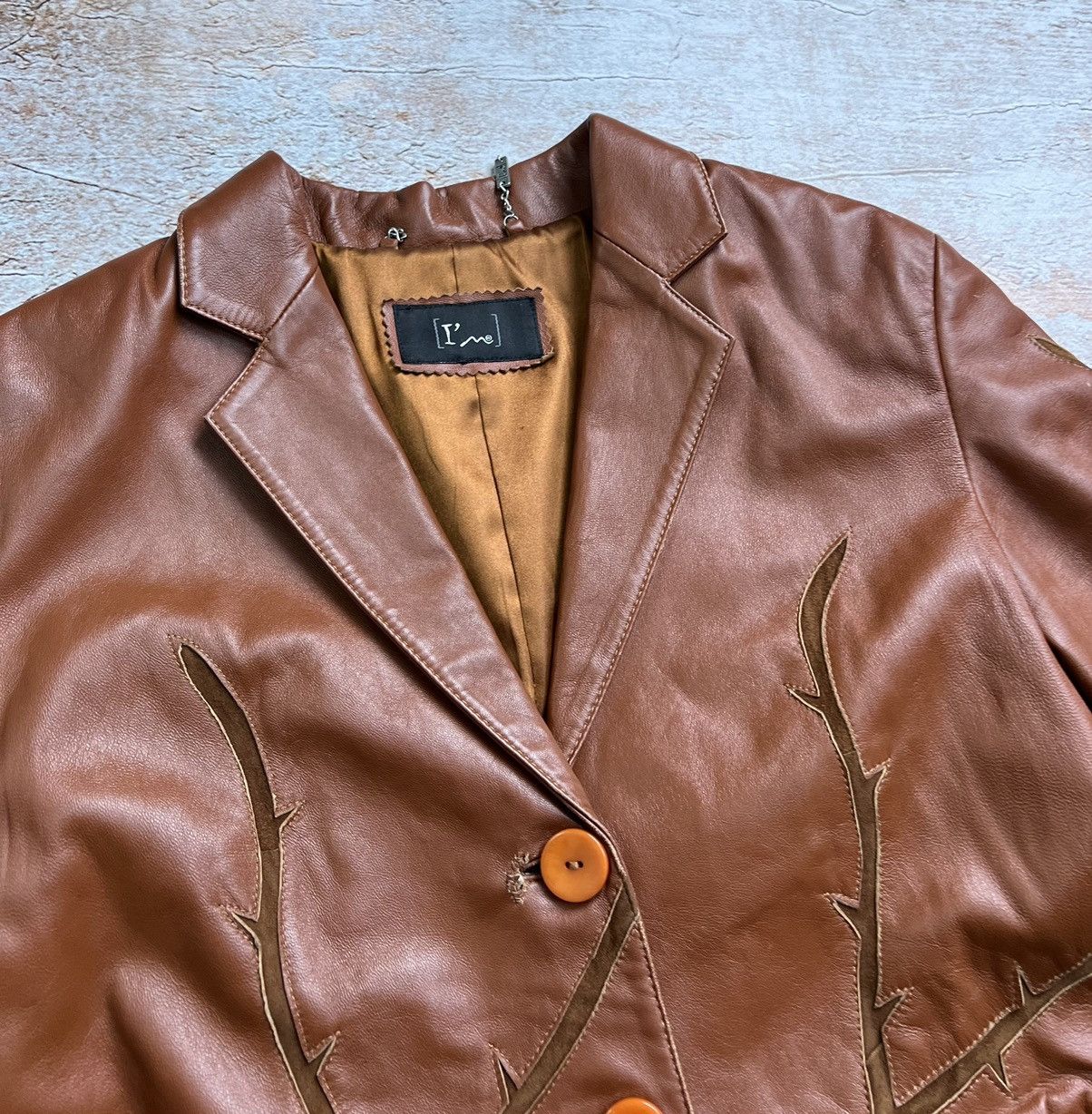 Vintage Vintage Japanese retro leather blazer jacket Size S / US 4 / IT 40 - 6 Thumbnail
