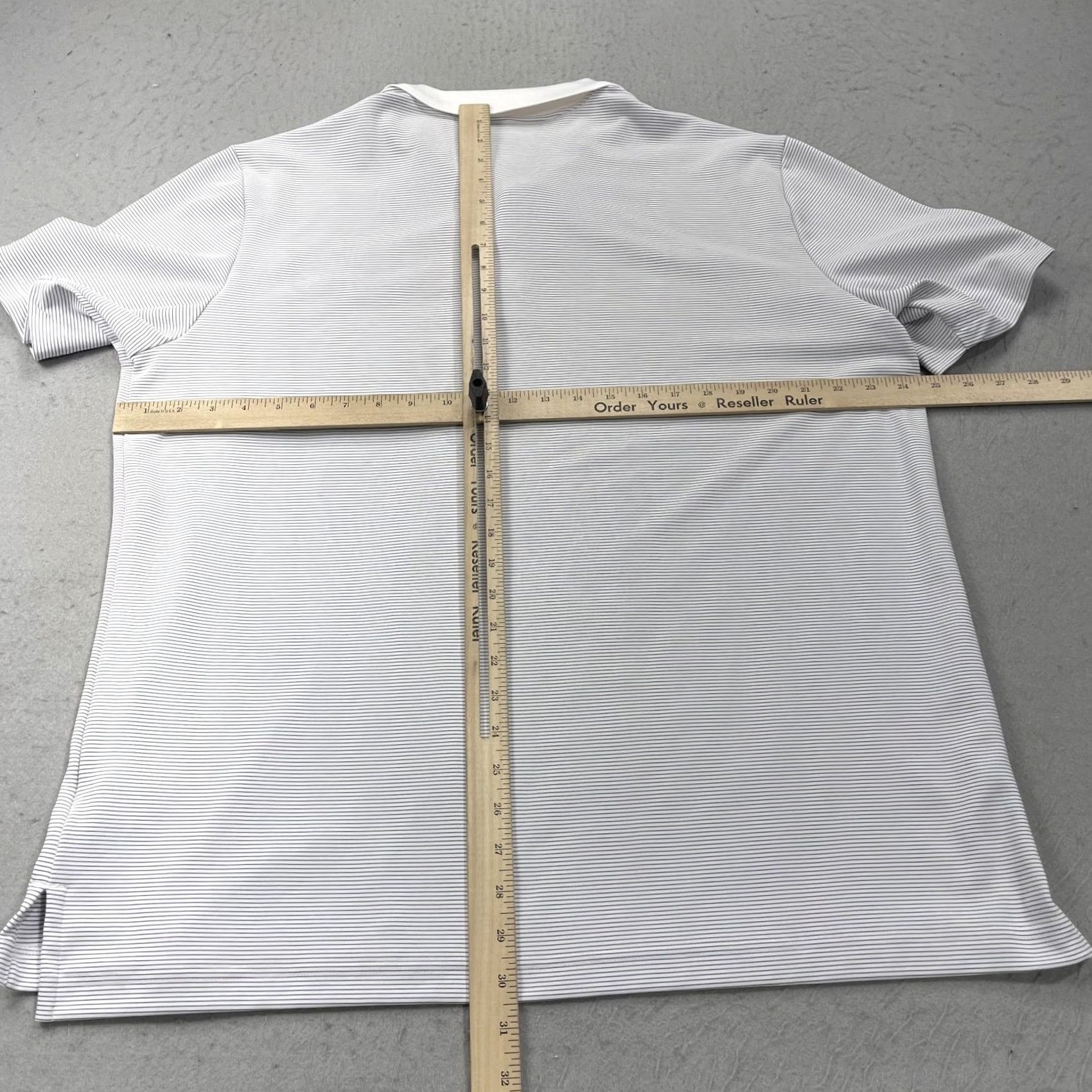 Adidas Adidas Golf Polo Shirt Mens XL White Striped Performance Logo Polo Shirt Size US XL / EU 56 / 4 - 7 Thumbnail