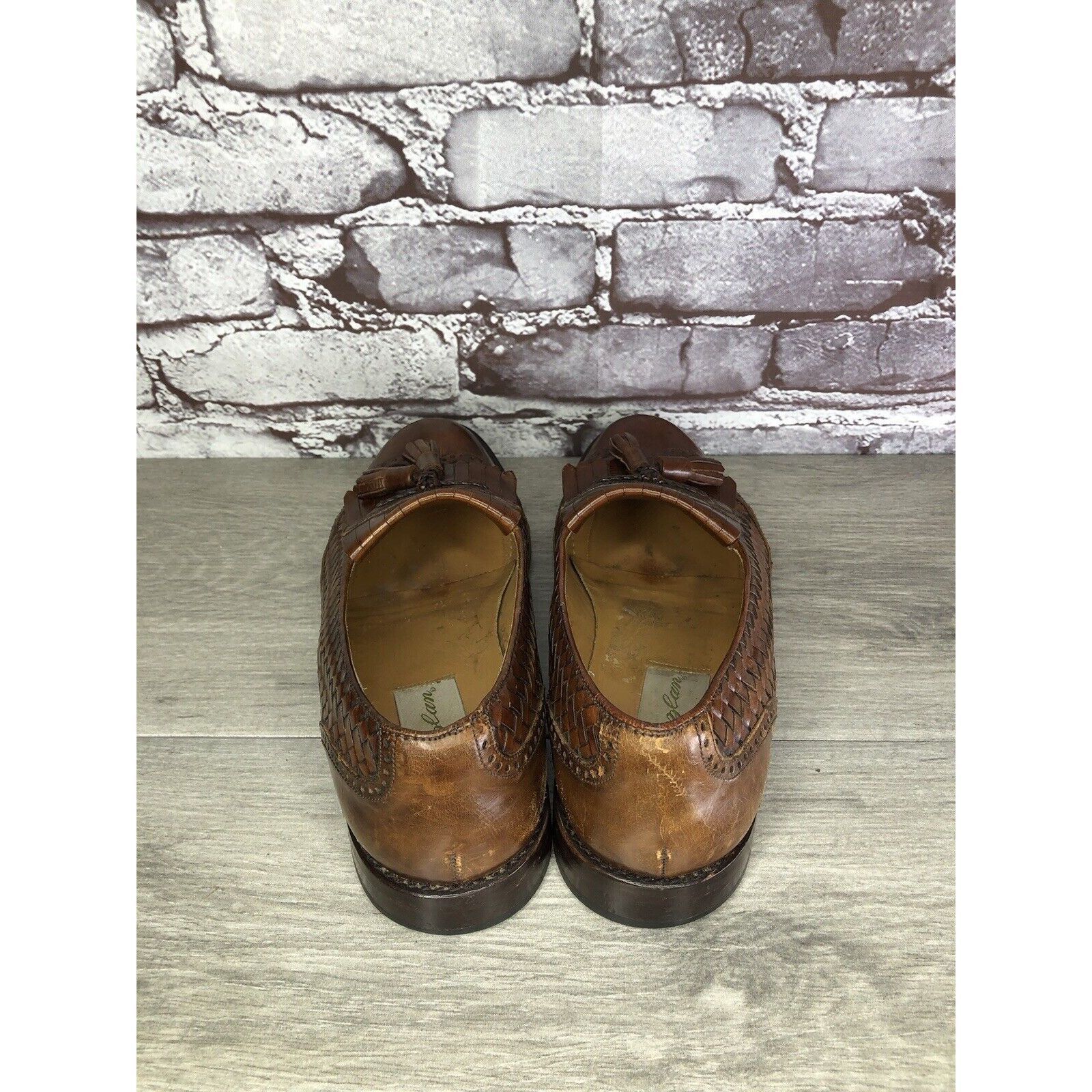 Mezlan Mezlan Alicante Brown Weave Leather Kiltie Tassel Dress Shoe Size US 7 / EU 40 - 5 Thumbnail