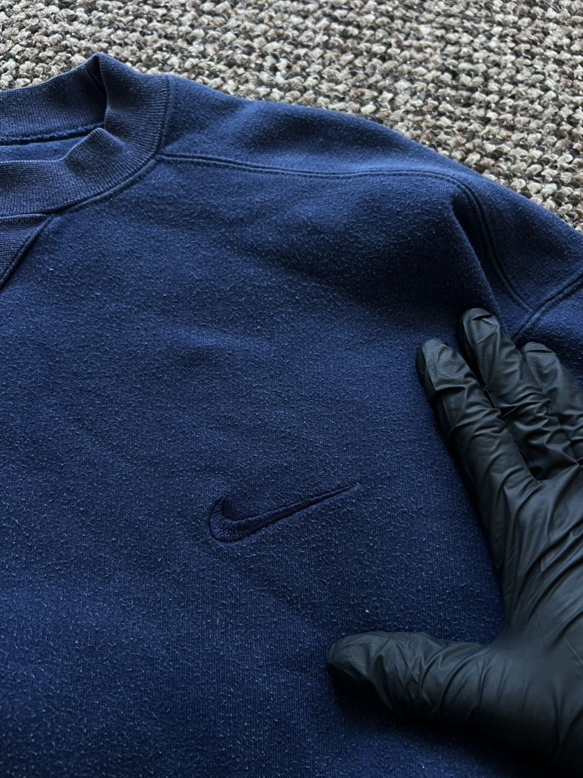 Nike RARE‼️ Nike Embroidery Baggy Sweatshirt Oversized Blue Size US M / EU 48-50 / 2 - 6 Thumbnail