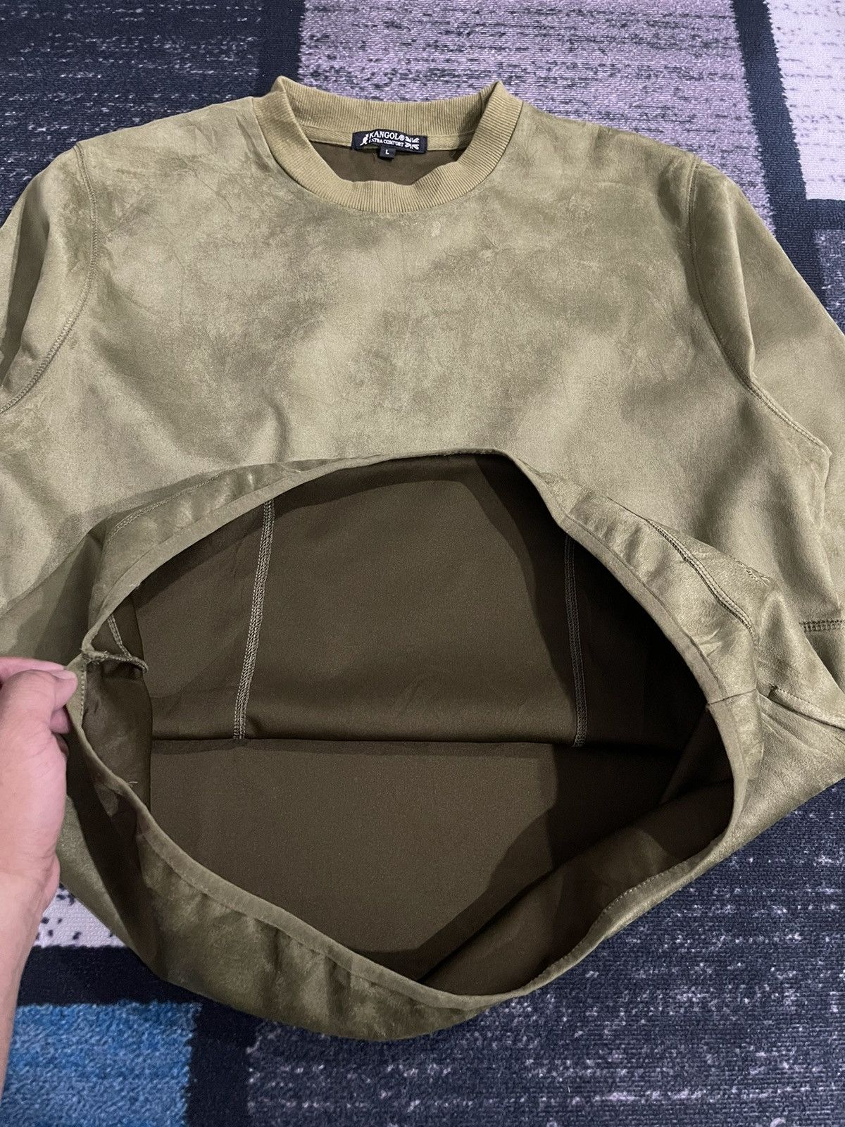 Kangol Vintage Kangol Velvet Green Sweatshirt Size US L / EU 52-54 / 3 - 8 Thumbnail