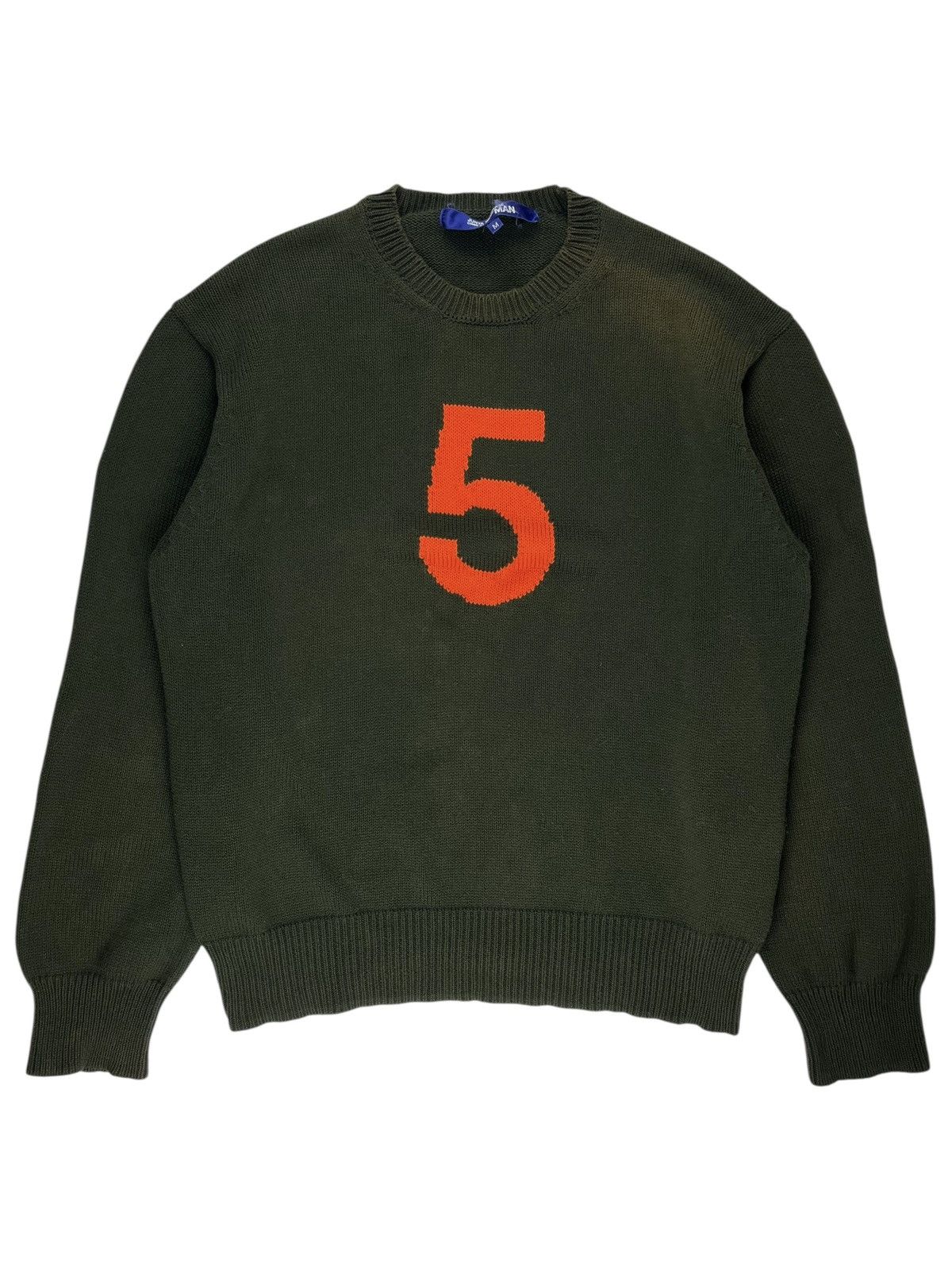 Pre-owned Junya Watanabe Ss02  Five Number Poem Knit Sweater In Green