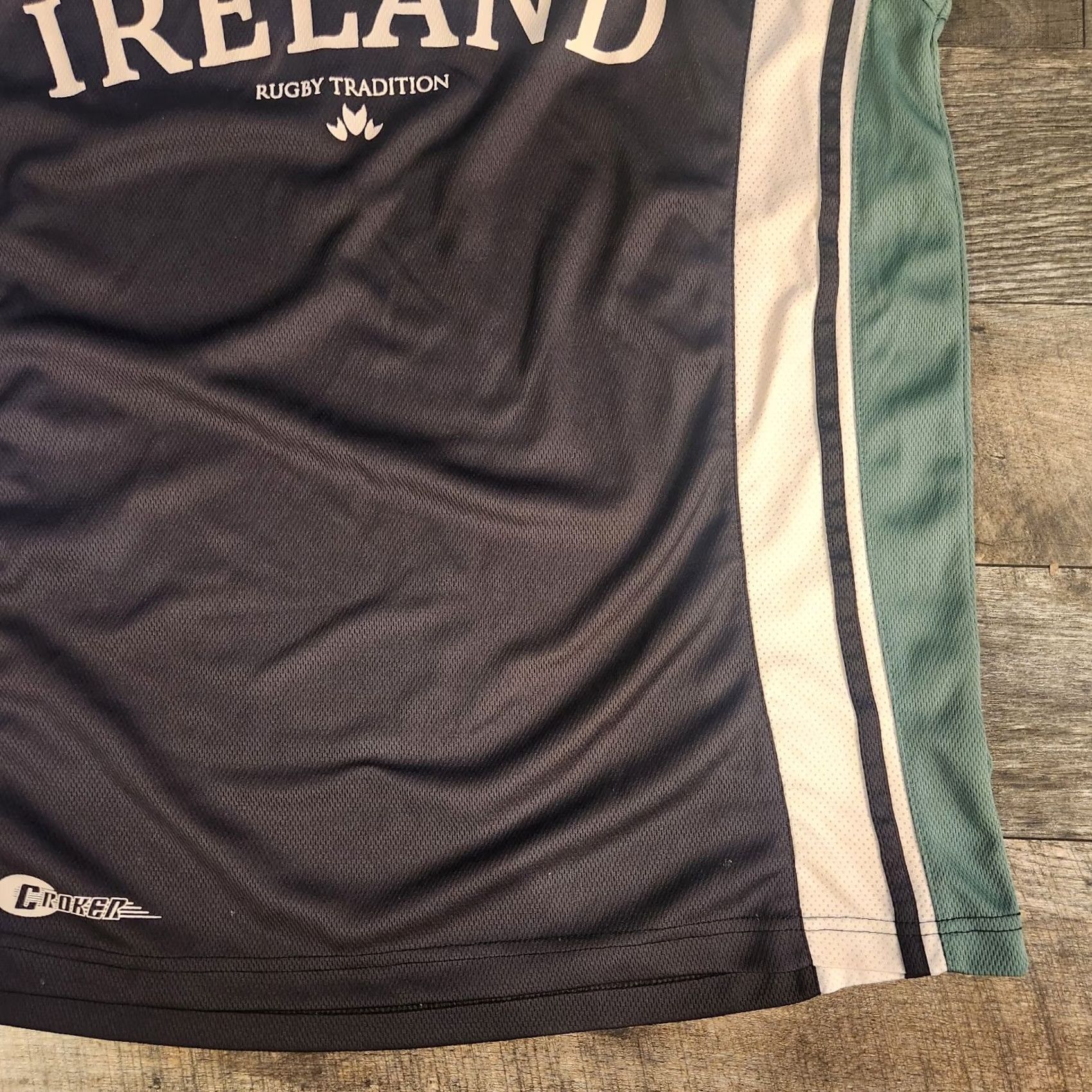 Vintage Croker Ireland Rugby Jersey Shirt Mens XL Green Black Irish Jersey Size US XL / EU 56 / 4 - 2 Thumbnail