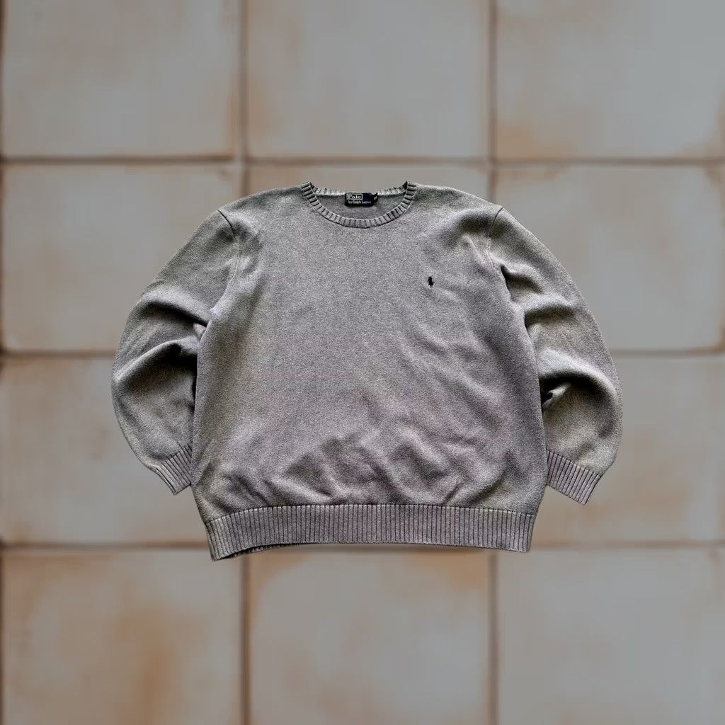 Ralph Lauren Nike Polo Ralph Lauren Sweater Sweatshirt Men’s 2XL Gray Knit Cotton Crew Neck Pullover Casual Mens Size US XXL / EU 58 / 5 - 1 Thumbnail