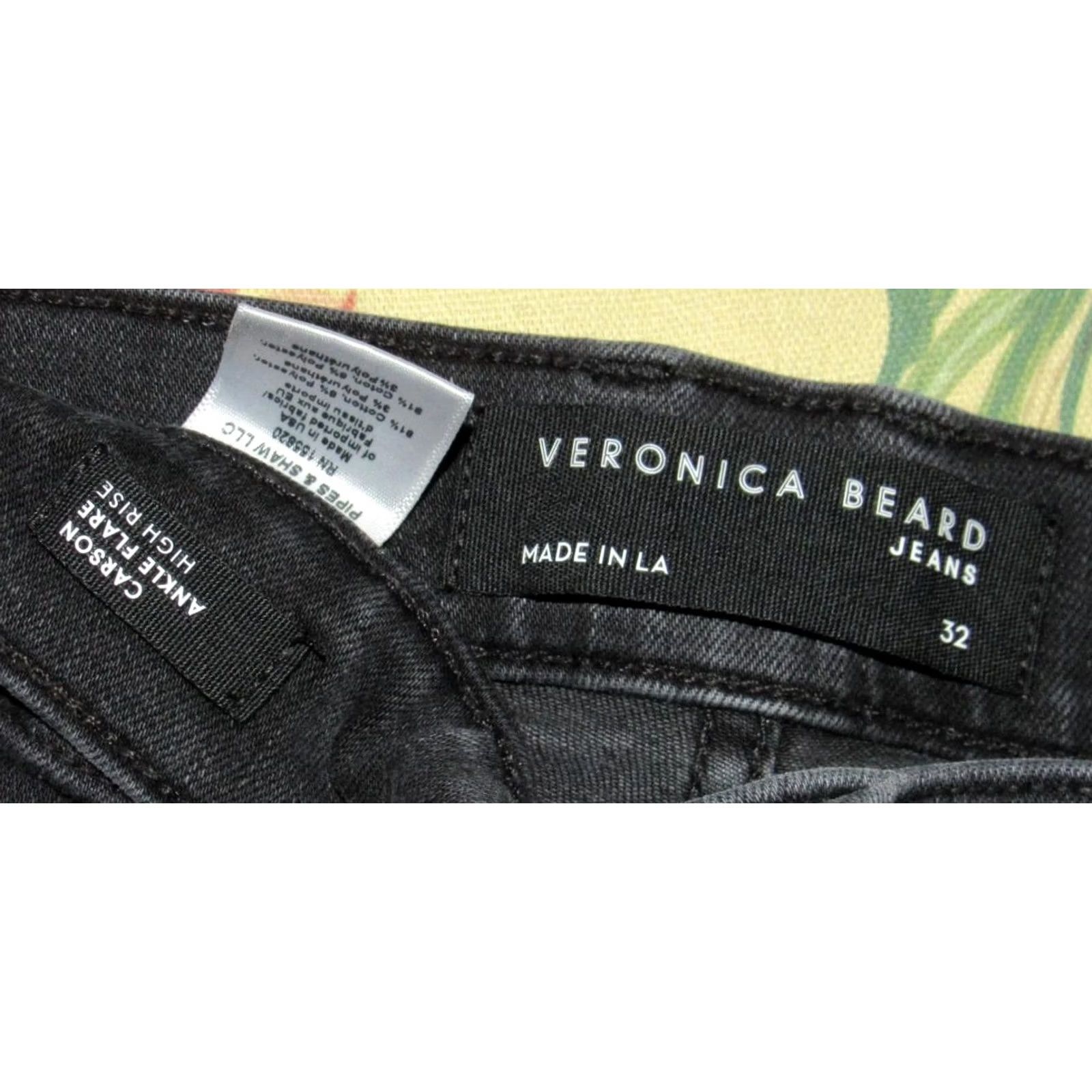 Veronica Beard VERONICA BEARD Carson Ankle Flare High Rise Jeans In Washed Onyx 32 Size 24" / US 00 / IT 34 - 5 Thumbnail