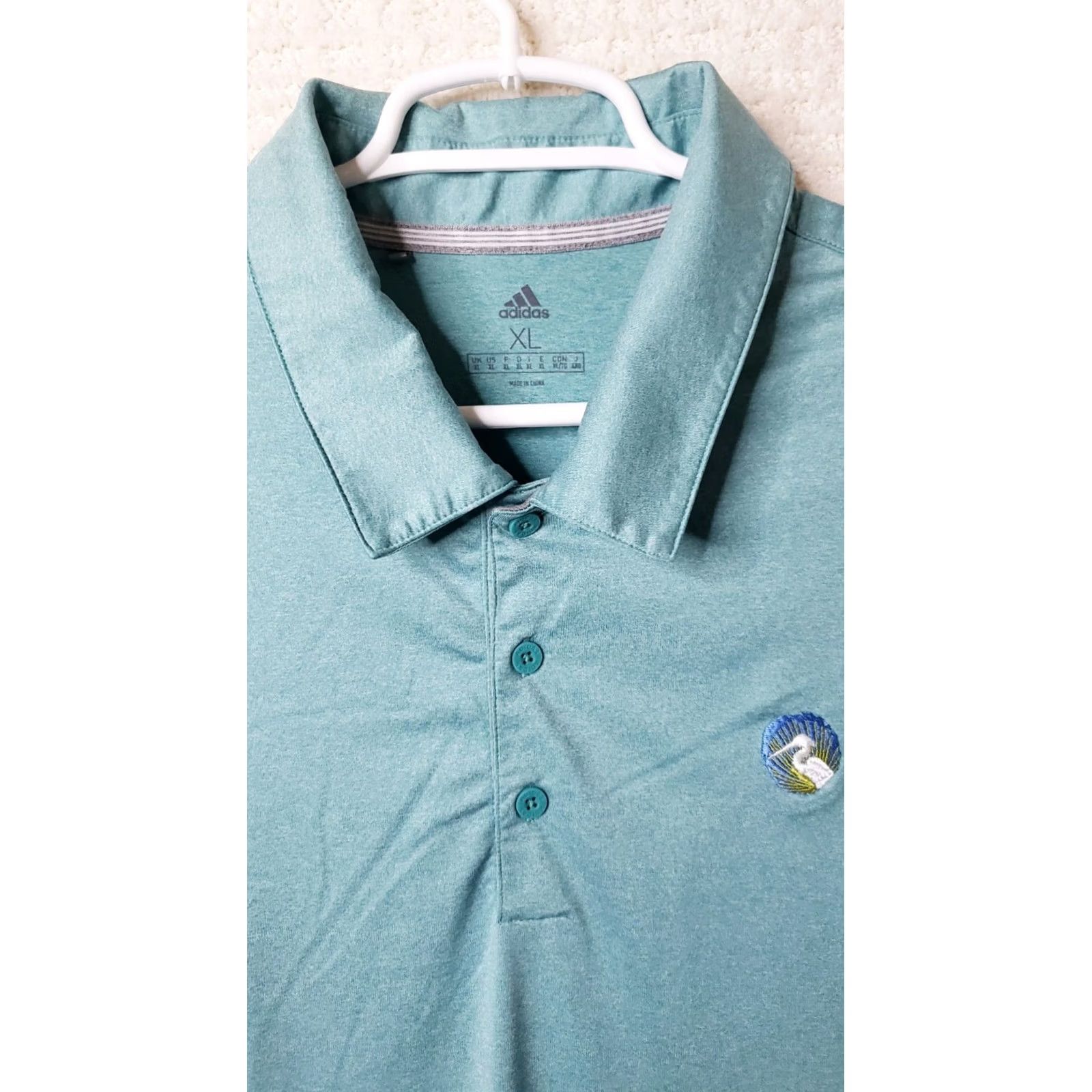 Adidas Adidas Polo Shirt Men XL Short Sleeve Blue Polyester Golf Polo Logo Size US XL / EU 56 / 4 - 4 Thumbnail
