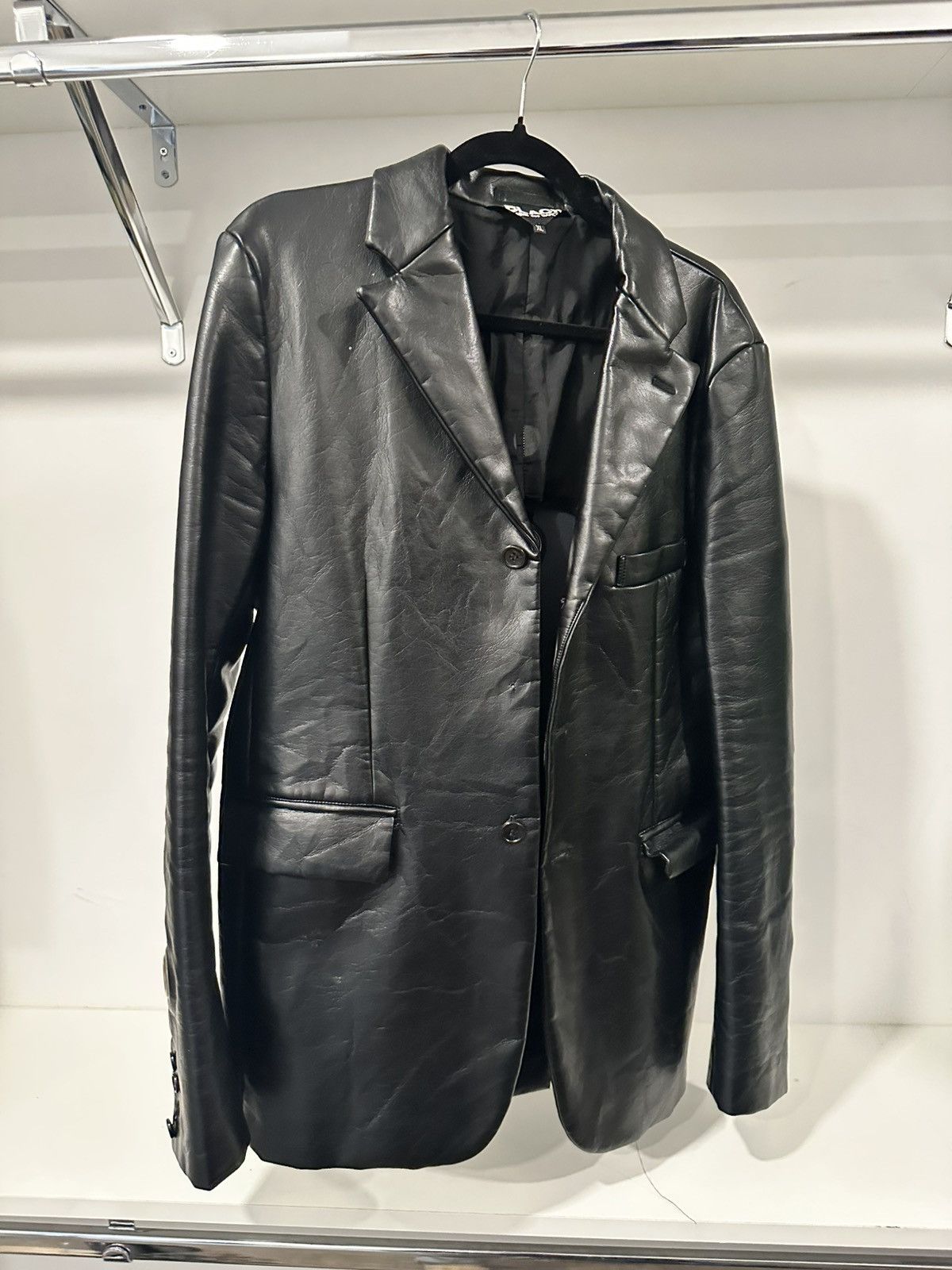 Comme des Garcons Mens Commes Des Garcons Leather Blazer Size 38R - 11 Thumbnail