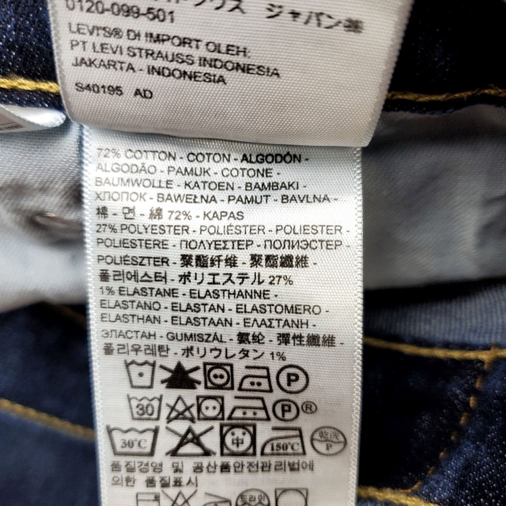 Levi's Levi's 505 Jeans Mens 34 Navy Denim 5-Pocket Design Straight Leg Regular Fit Medium Wash, Inseam 30.5" Waist 34 - Vintage N/A Size US 34 / EU 50 - 7 Thumbnail