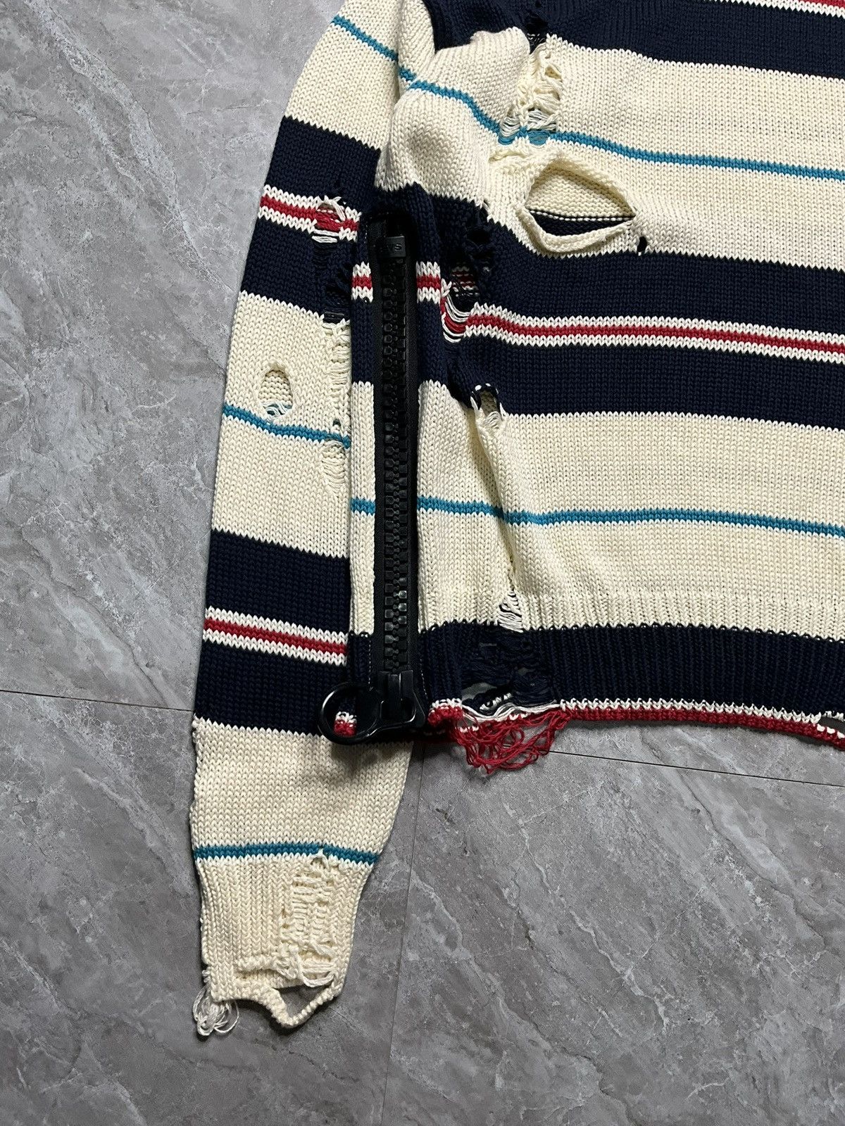 Maison MIHARA YASUHIRO MMY Distressed Decorative Zipped Sweater Size US M / EU 48-50 / 2 - 6 Thumbnail
