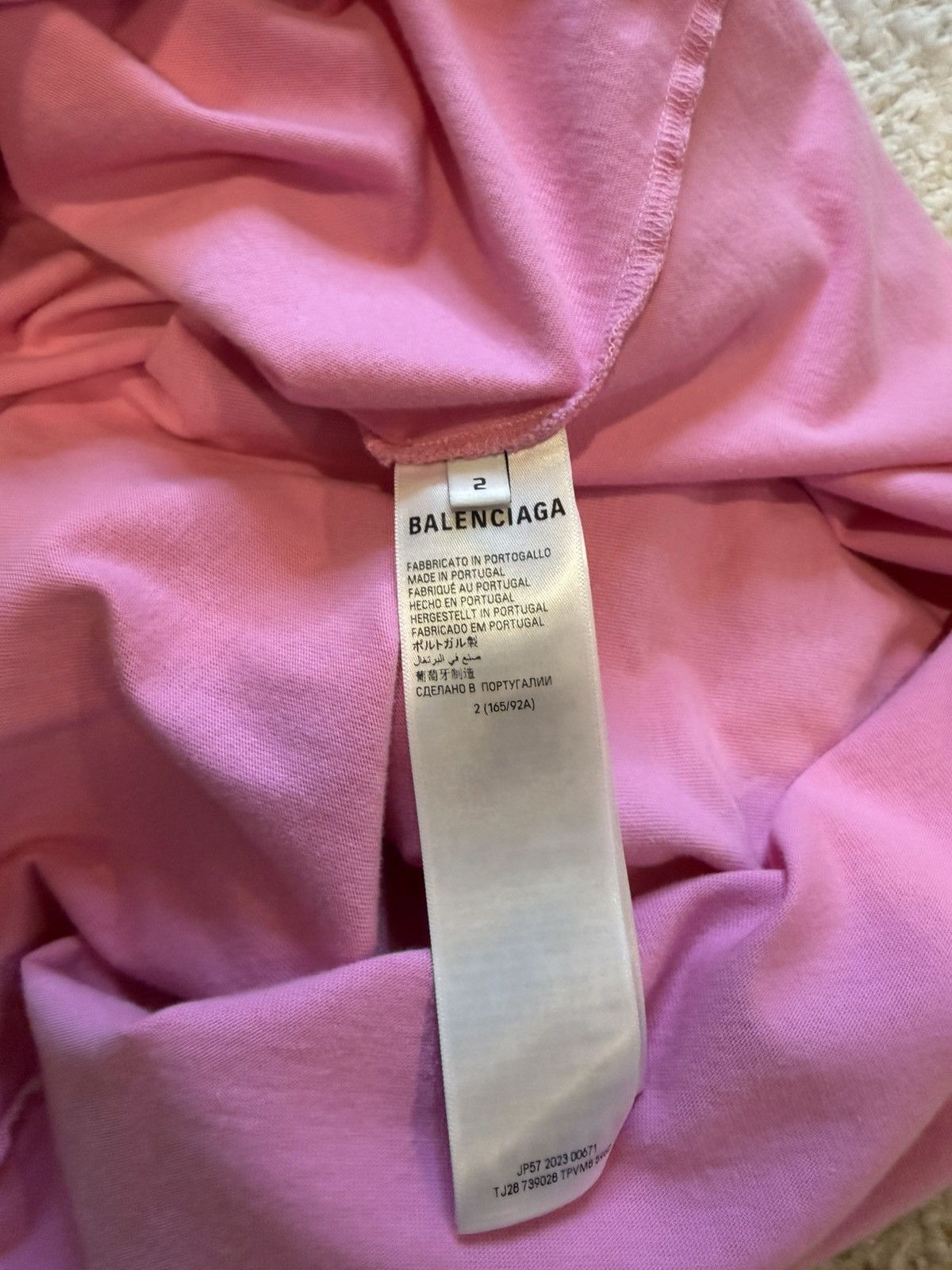 Balenciaga Balenciaga Off Shore Pink Oversized Tshirt Size US M / EU 48-50 / 2 - 7 Thumbnail