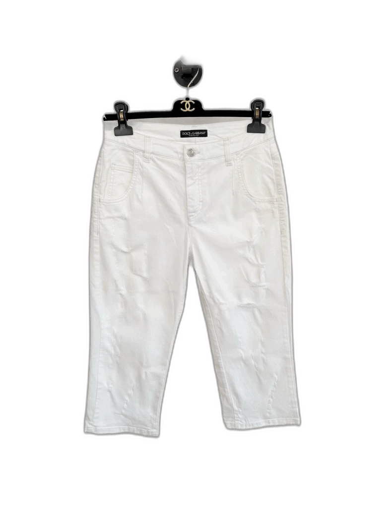 Dolce & Gabbana Dolce & Gabbana White Denim Pants Size 40" / US 18 - 1 Thumbnail