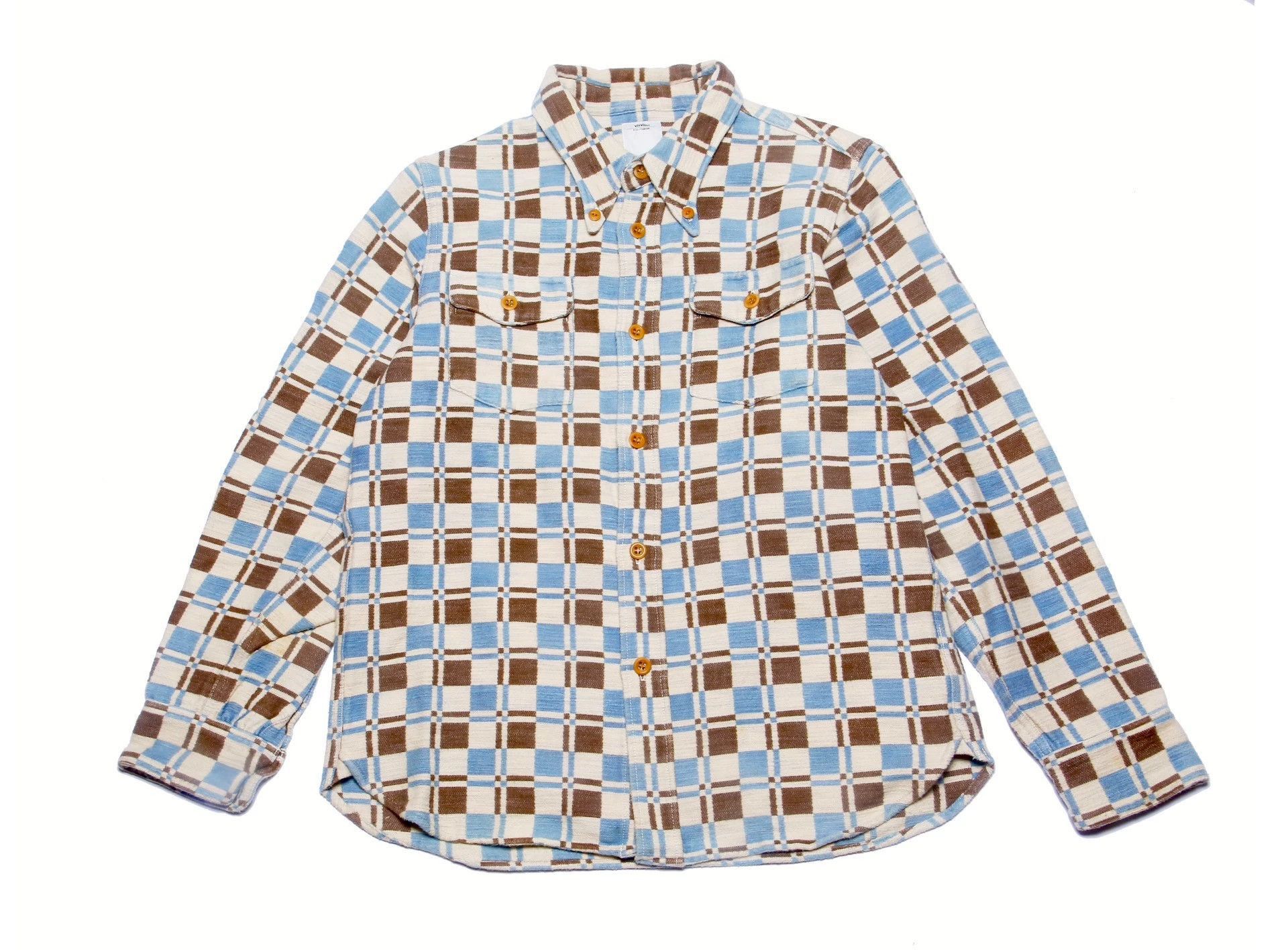 Visvim Blue Checkered Long Sleeve Button-Up Shirt Size US M / EU 48-50 / 2 - 1 Thumbnail