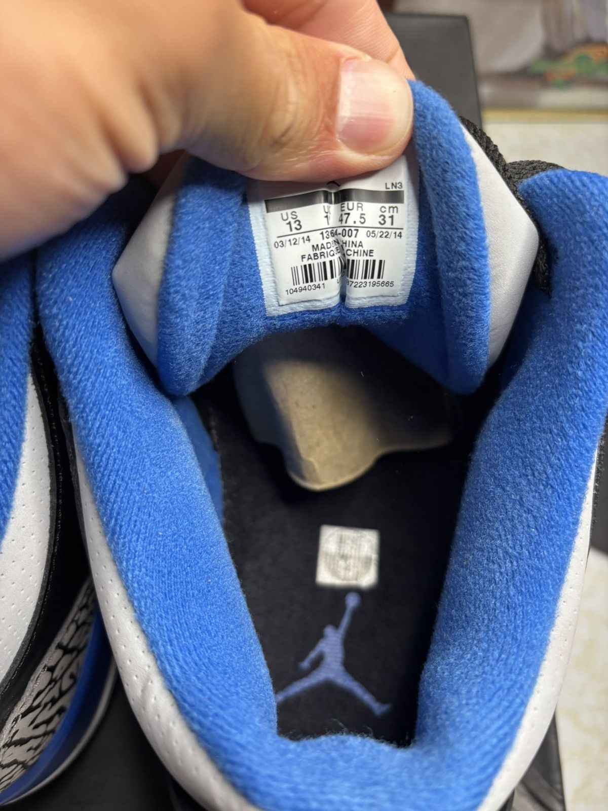 Jordan Brand Jordan Retro 3 ‘sport blue’ Size US 13 / EU 46 - 6 Thumbnail