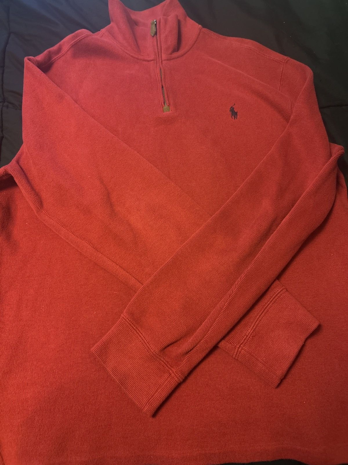 Ralph Lauren Ralph Lauren Quarterzip vintage Burgundy Size US L / EU 52-54 / 3 - 3 Thumbnail