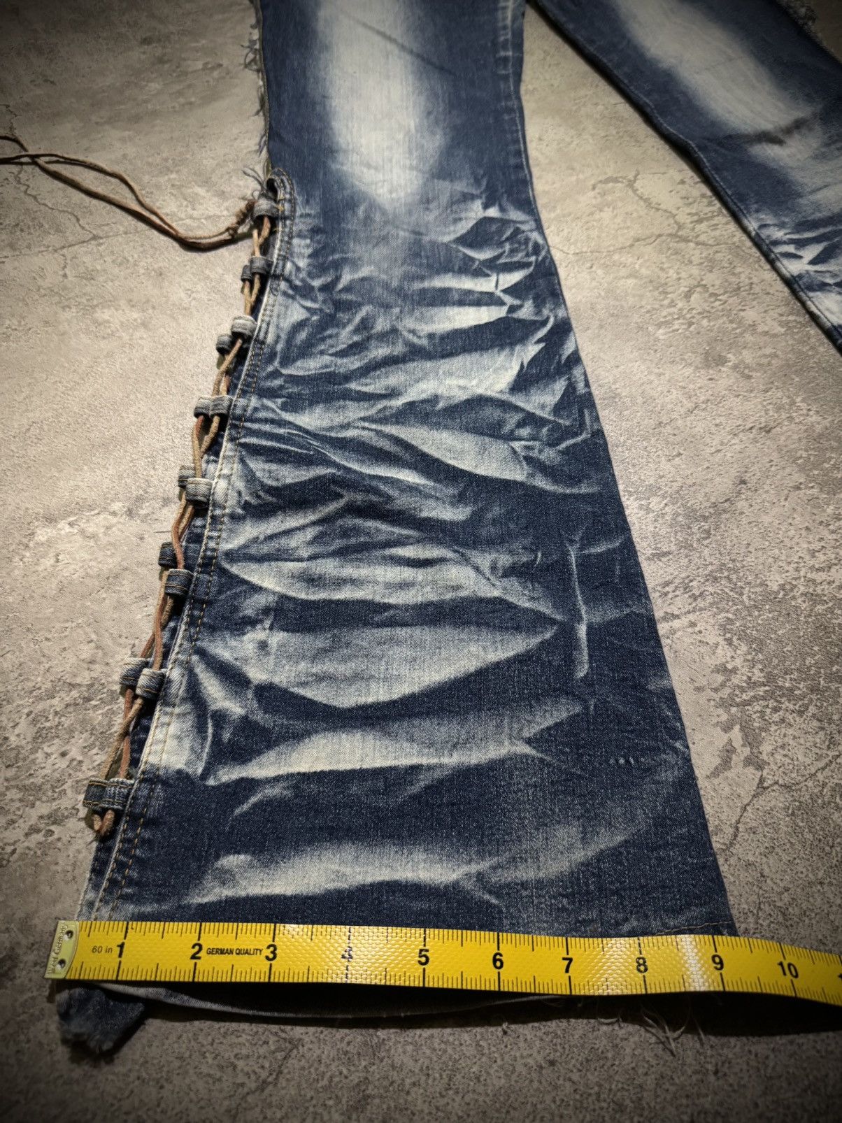 Tornado Mart Y2k Laced Ifsixwasnine Fadding Flare Jeans Size US 28 / EU 44 - 18 Thumbnail