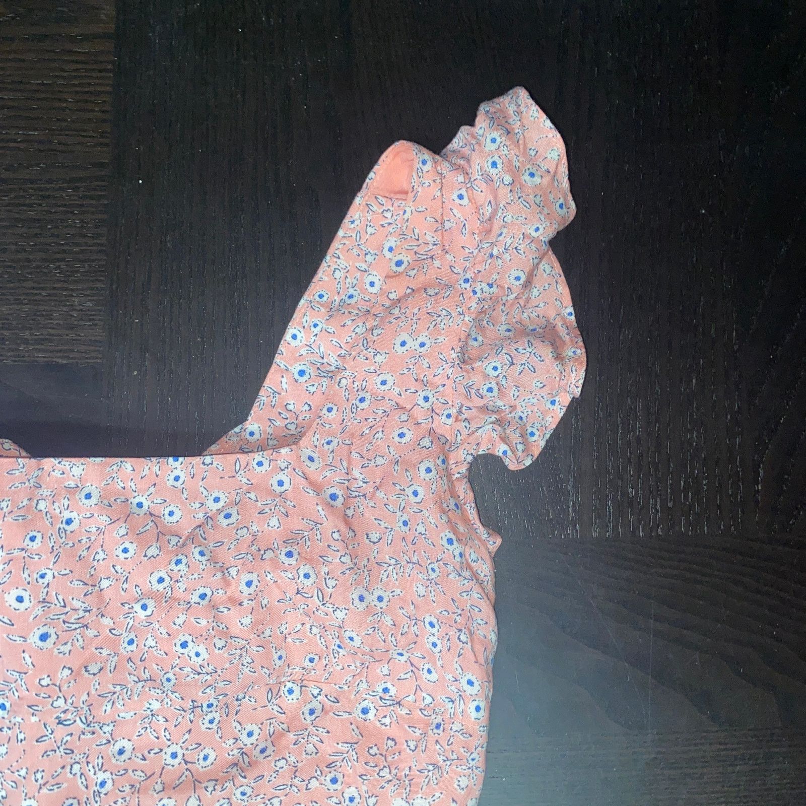 Other Sundae Muse Pink Floral Ruffled Sleeveless Tie Back Top 6 Size M / US 6-8 / IT 42-44 - 2 Thumbnail