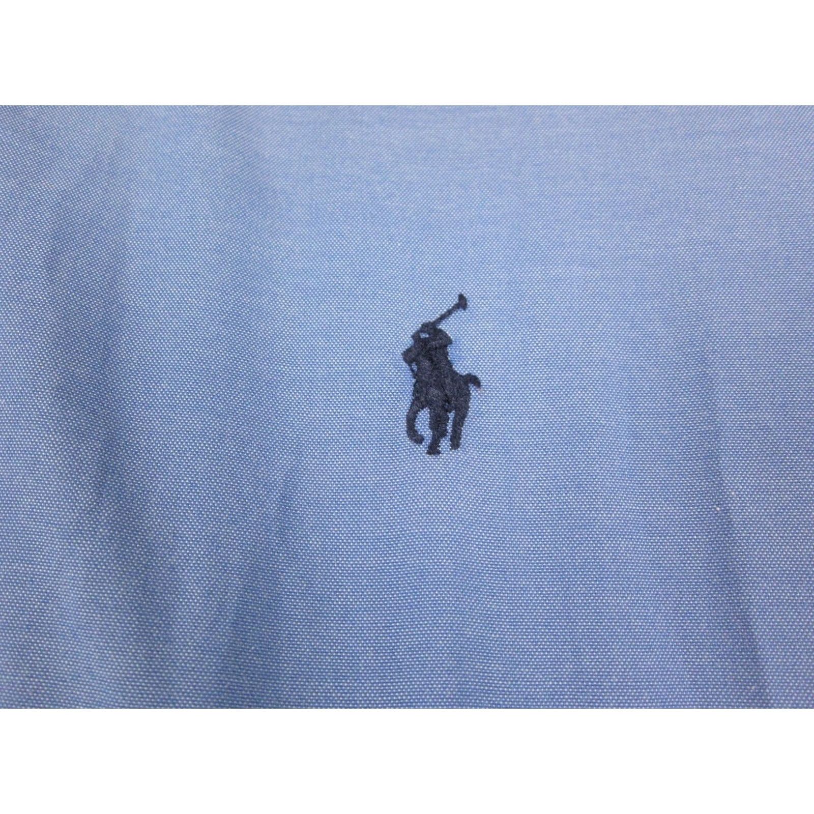 Ralph Lauren VINTAGE Ralph Lauren Shirt Mens XL Blue Black Pony Button-Up Collared Long Sleeve Casual Classic Dad Preppy All Seasons Easy Care 16 Size US XL / EU 56 / 4 - 3 Thumbnail