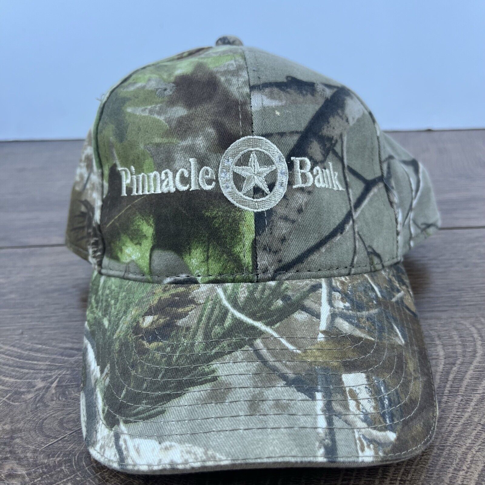 Other Pinnacle Bank Hat Adjustable Hat Camo Adjustable Hat Green A Size ONE SIZE - 2 Thumbnail