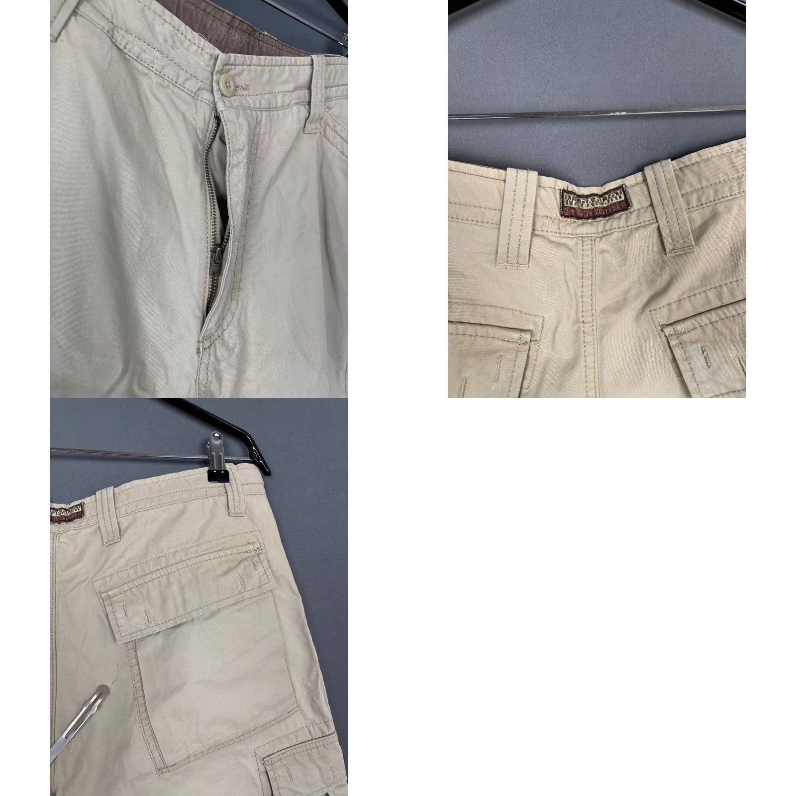 Napapijri Vintage Napapijri Cargo Shorts Size 52 Beige 100% Cotton Men's Size US 36 / EU 52 - 8 Thumbnail