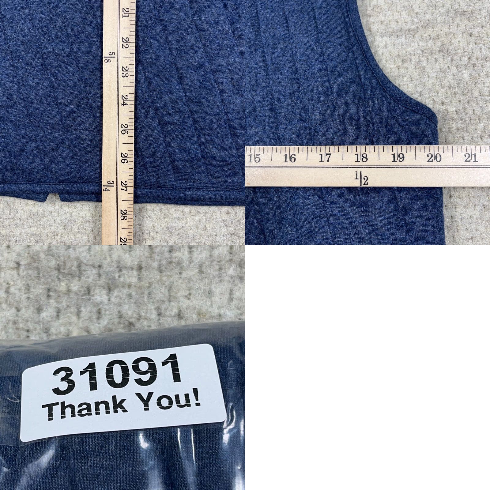 Mizzen+Main Mizzen Main Quilted Vest Men Large Blue Full Zip Knit Vest Adult Regular Zip Size US L / EU 52-54 / 3 - 8 Thumbnail