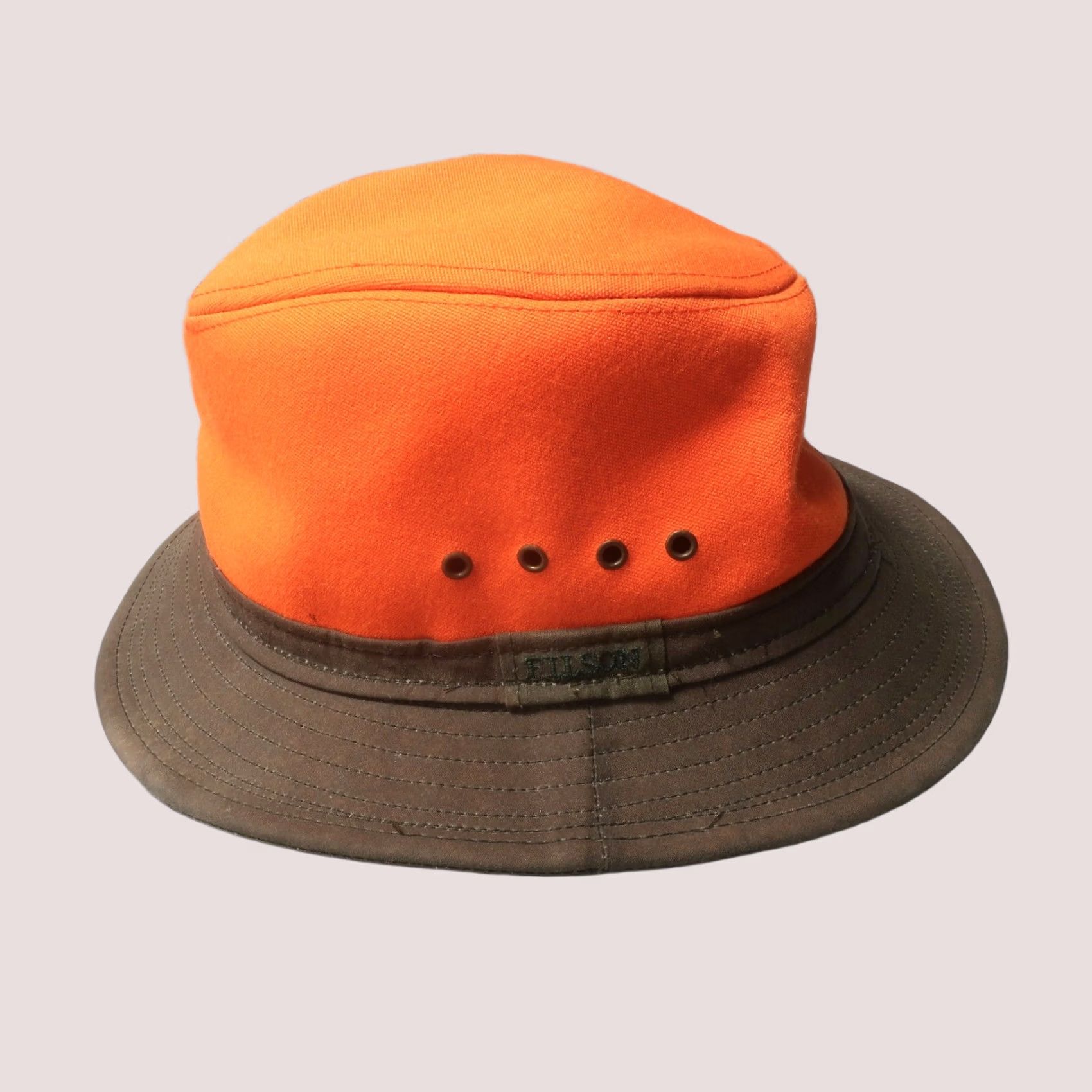 Filson VINTAGE Filson Tin Cloth Packer Hat Men Small Safety Orange USA Made 60015 Size ONE SIZE - 1 Thumbnail