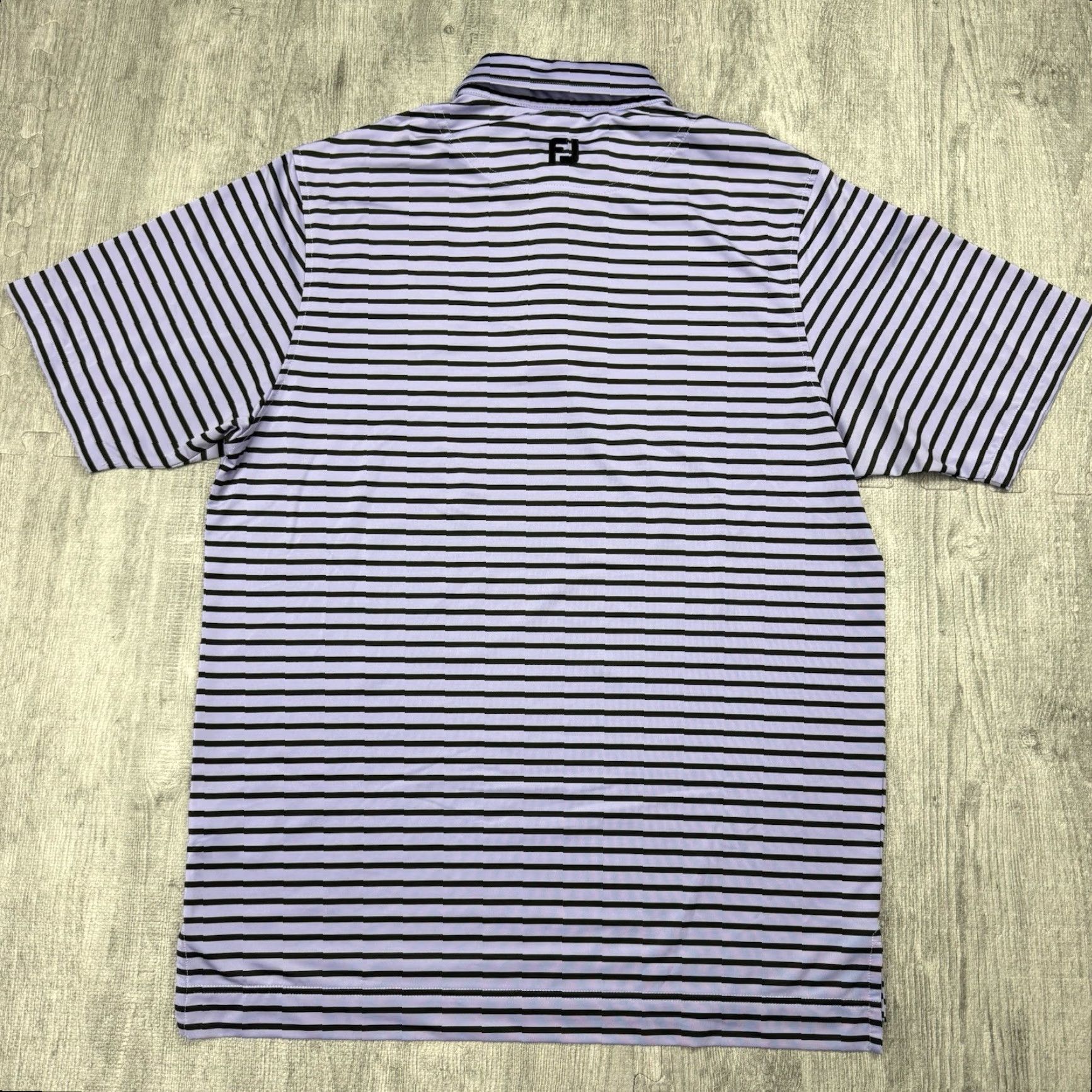 Footjoy FOOTJOY FJ MENS PRODRY POLO STRIPED PURPLE/WHITE SHORT SLEEVE MEDIUM GOLF Size US M / EU 48-50 / 2 - 6 Thumbnail