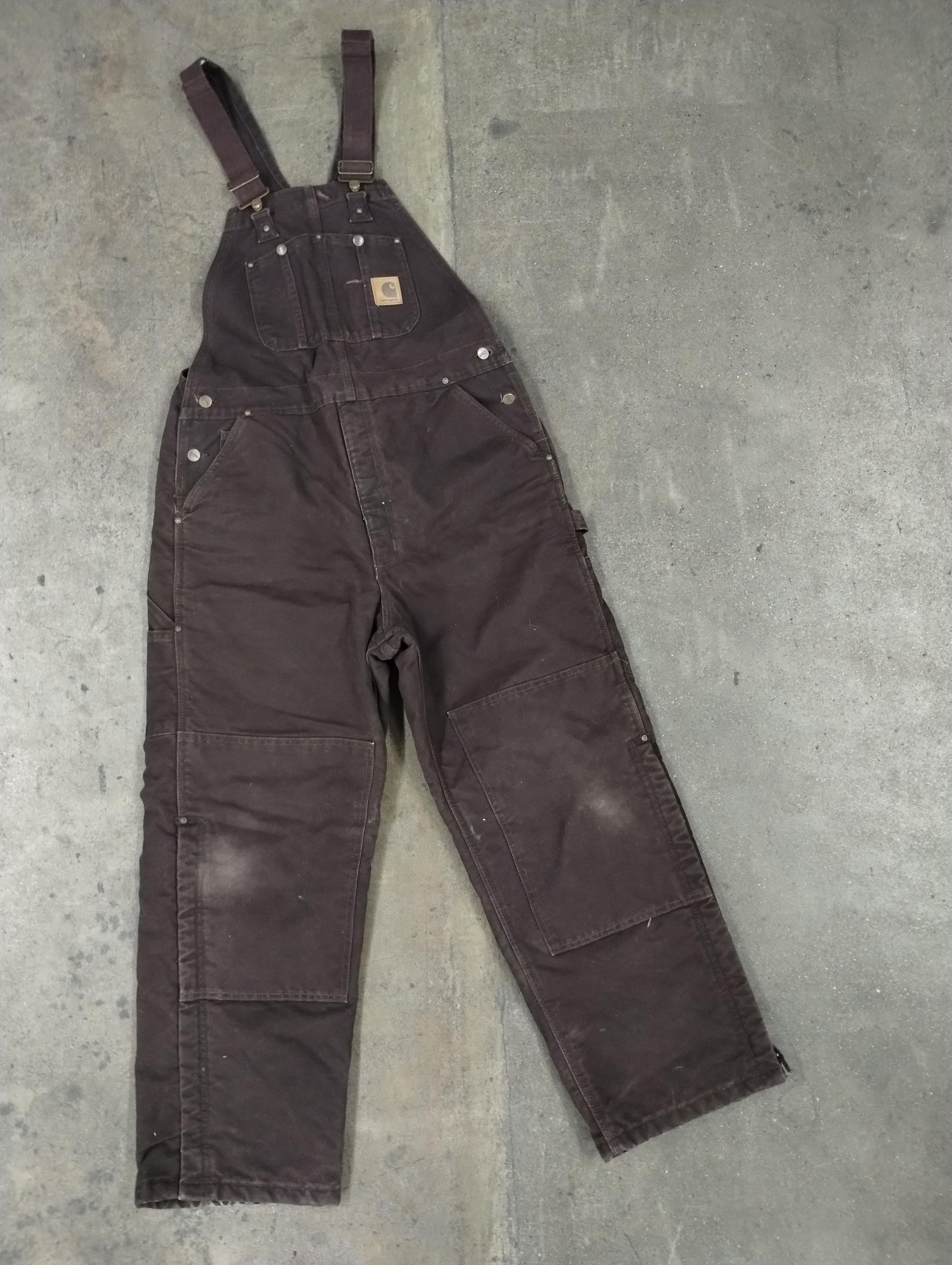 image of 90's Carhartt Insulated Coveralls in Brown, Men's (Size 38)