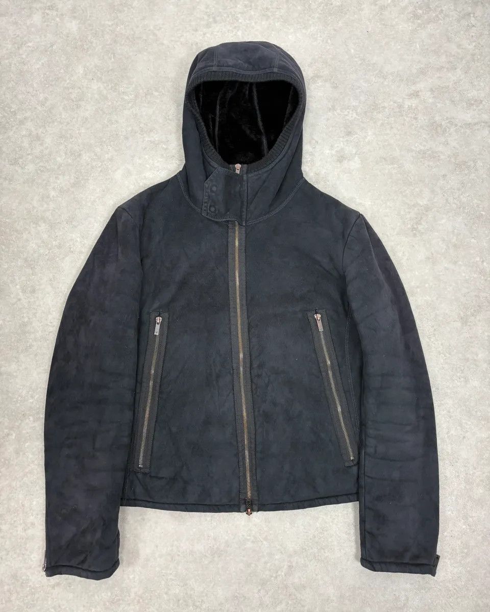 Emporio Armani FW2008 Emporio Armani Navy Shearling Jacket Size US S / EU 44-46 / 1 - 1 Thumbnail