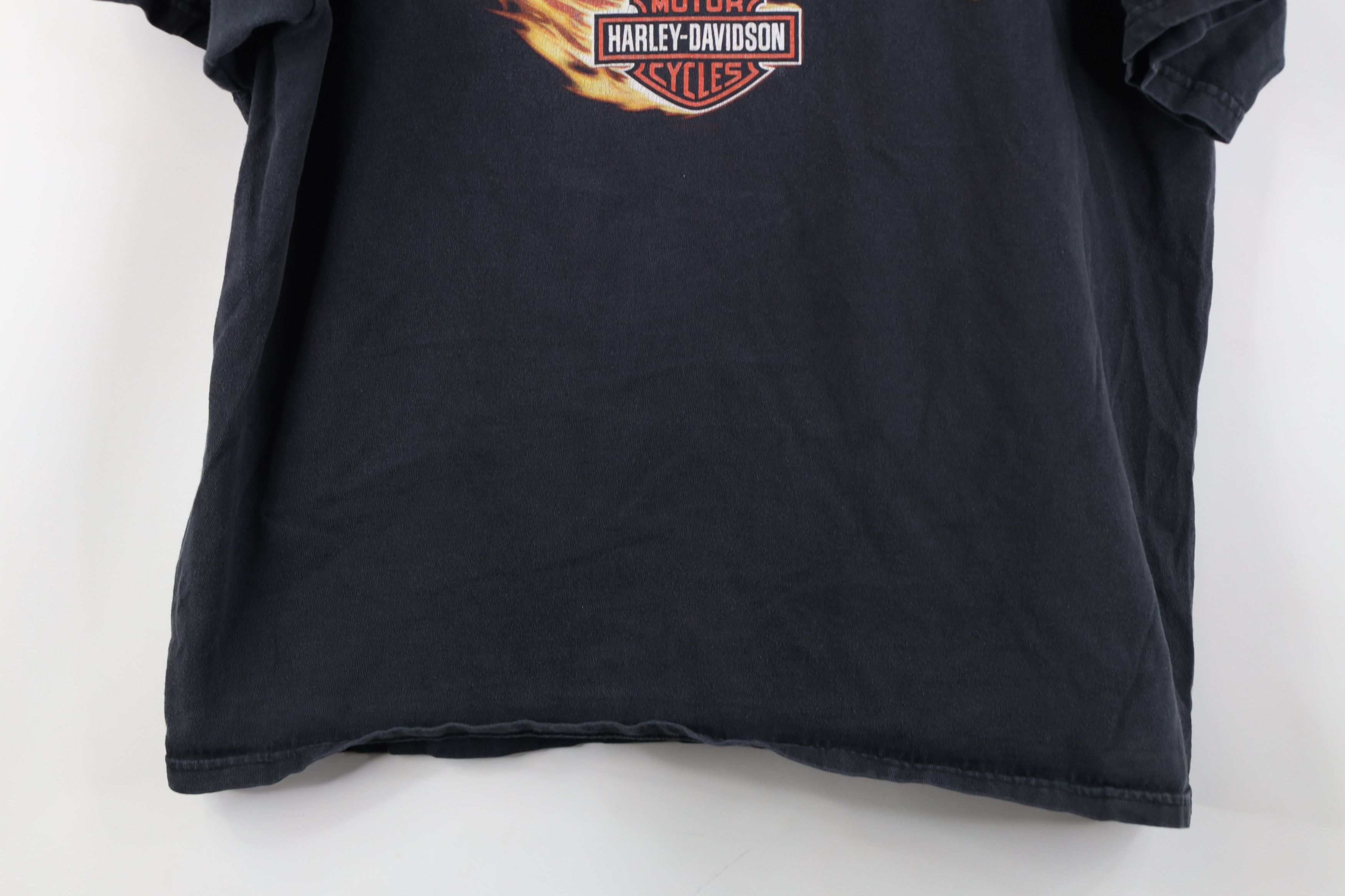 Harley Davidson Vintage Y2K Harley Davidson Fire Flames T-Shirt Cotton USA Size US L / EU 52-54 / 3 - 3 Thumbnail