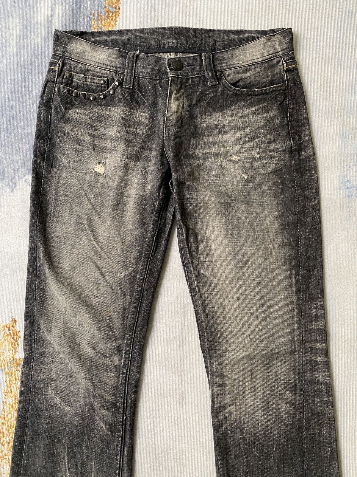 Japanese Brand 2000s The Murder License Claw Marks Flare Denim Size US 31 - 7 Thumbnail