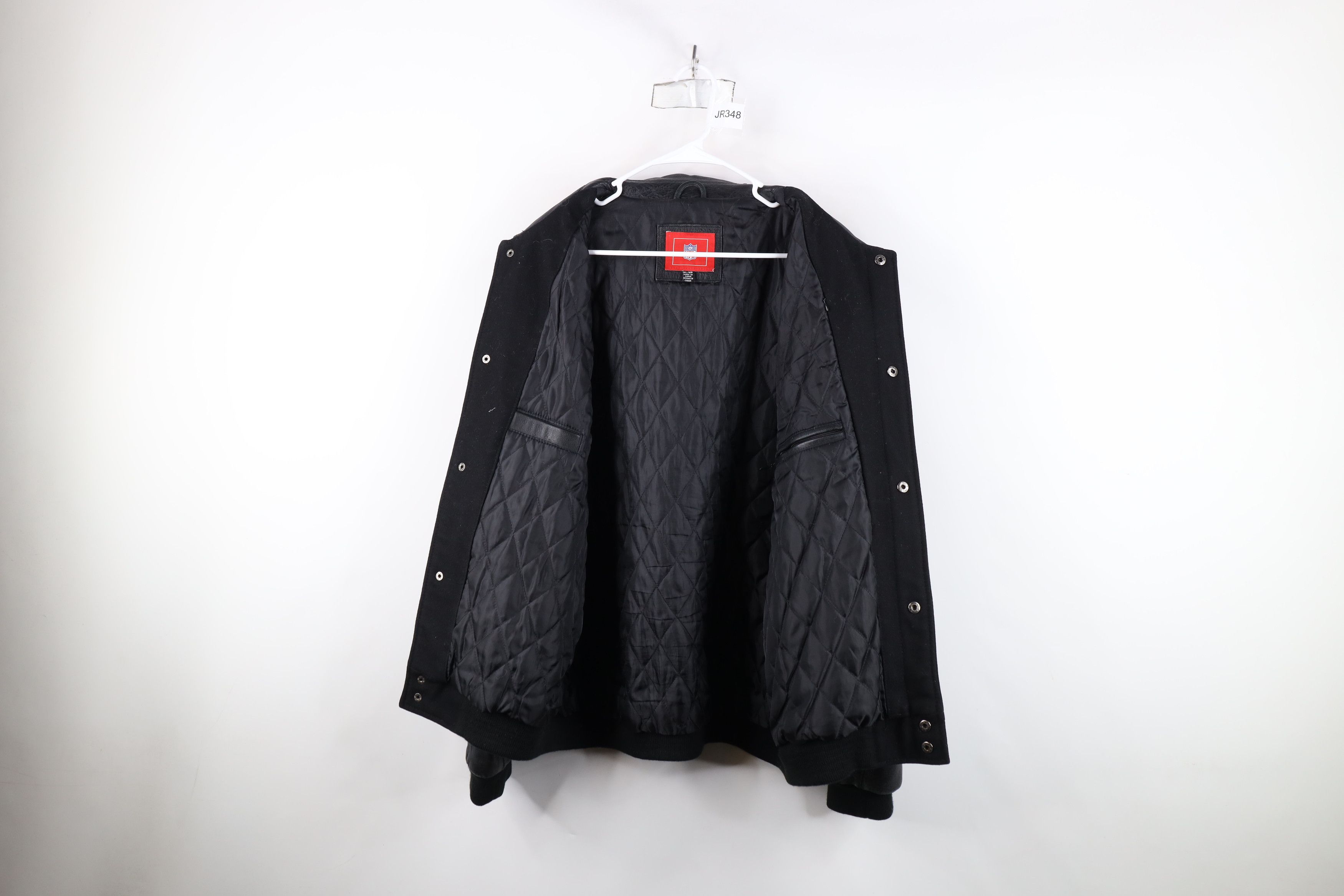 Vintage Vintage Steelers Football Wool Leather Varsity Jacket Black Size US XL / EU 56 / 4 - 8 Thumbnail