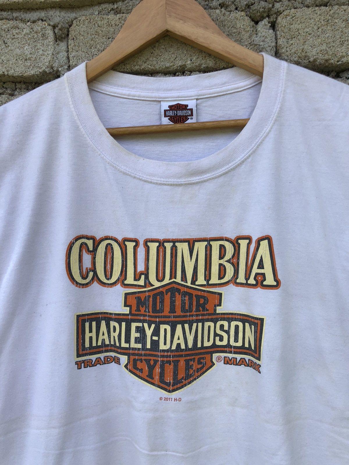 Harley Davidson Vintage Y2K Columbia Motorcycle Harley Davidson lTee Size US XL / EU 56 / 4 - 5 Thumbnail