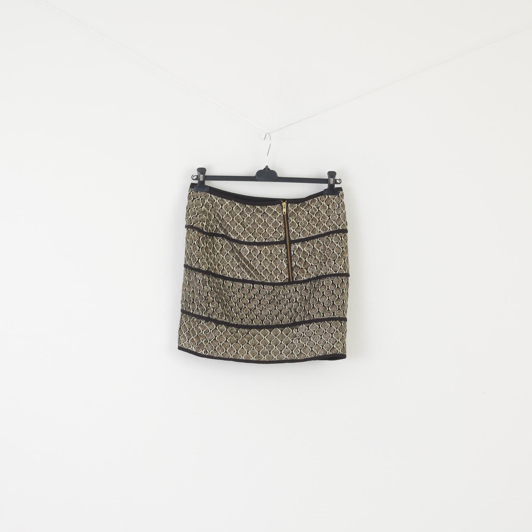Hoss Intropia Hoss Intropia Women 42 M Mini Skirt Black Gold 2508 Size 30" / US 8 / IT 44 - 7 Thumbnail