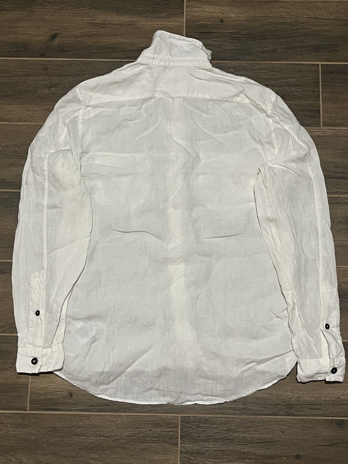 Stone Island Stone Island White Linen Shirt Size US M / EU 48-50 / 2 - 8 Thumbnail