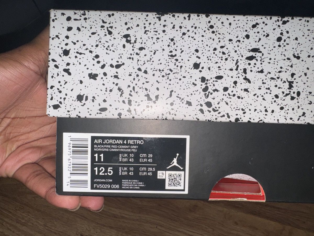 Jordan Brand Air Jordan 4 “Bred Reimagined” Size US 11 / EU 44 - 7 Thumbnail