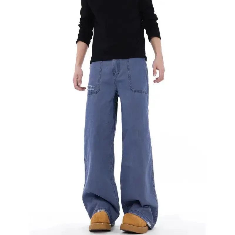 Japanese Brand Retro loose wide leg straight leg jeans Size US 32 / EU 48 - 1 Thumbnail