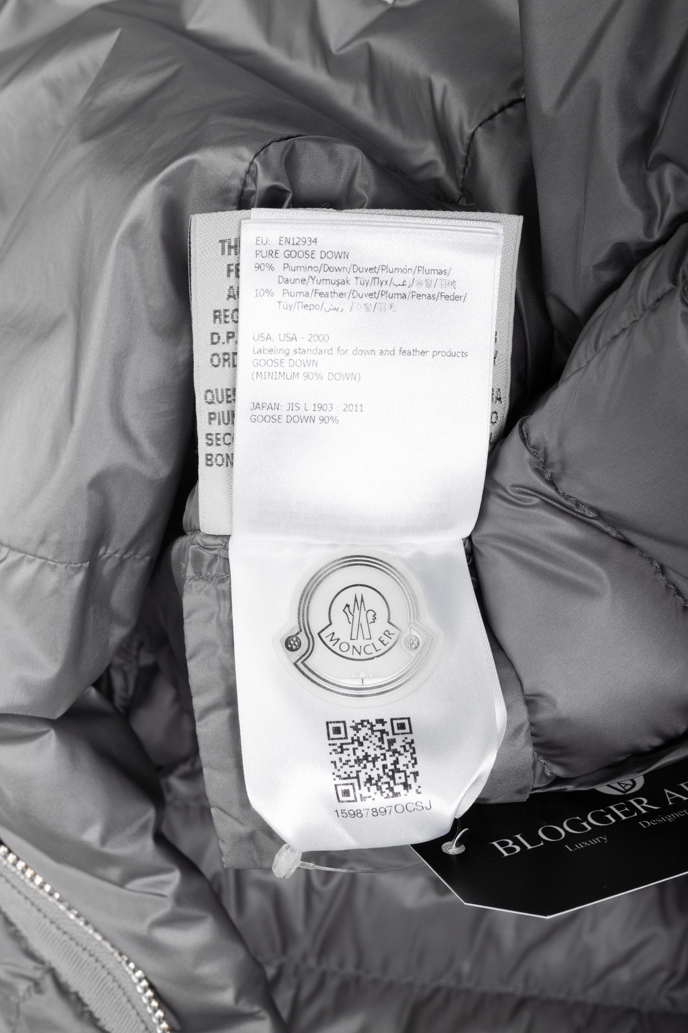 Moncler Moncler Longue Saison Bogue Grey Nylon Puffer Coat Size L / US 10 / IT 46 - 11 Thumbnail