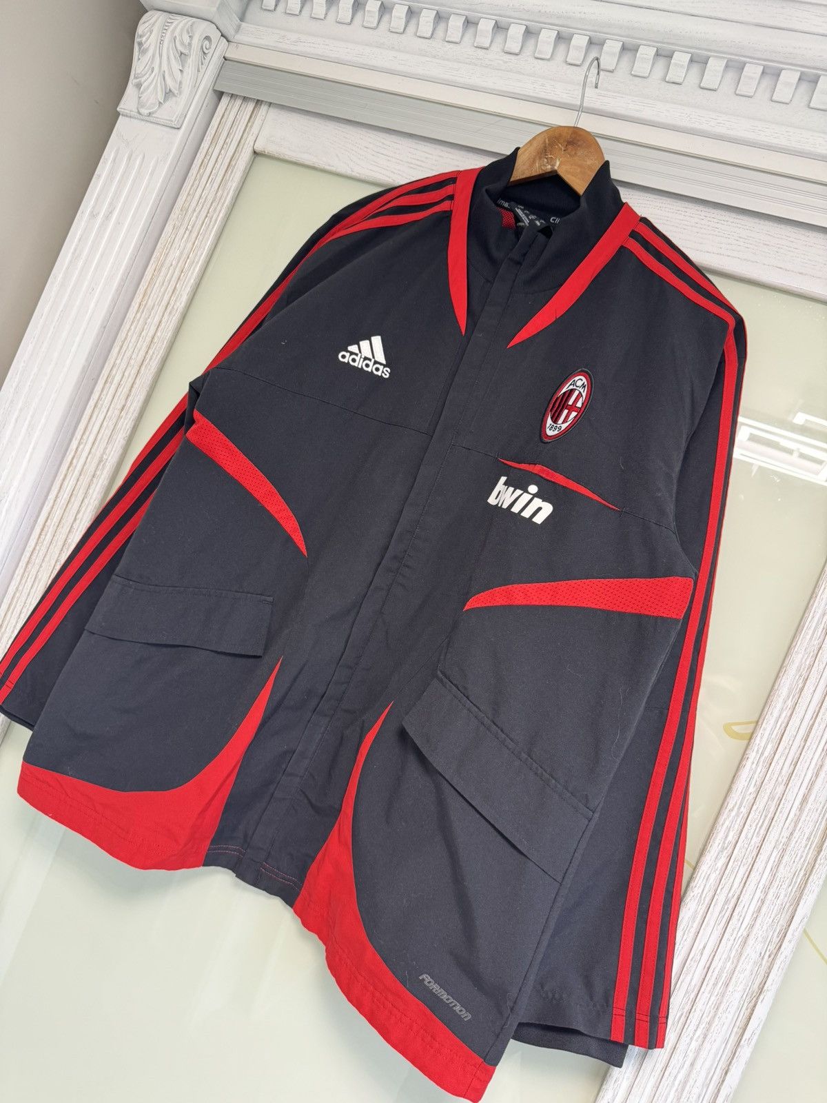 Adidas Vintage Milan 2007-2008 Soccer Track Jacket Tracksuit Top Size US L / EU 52-54 / 3 - 3 Thumbnail