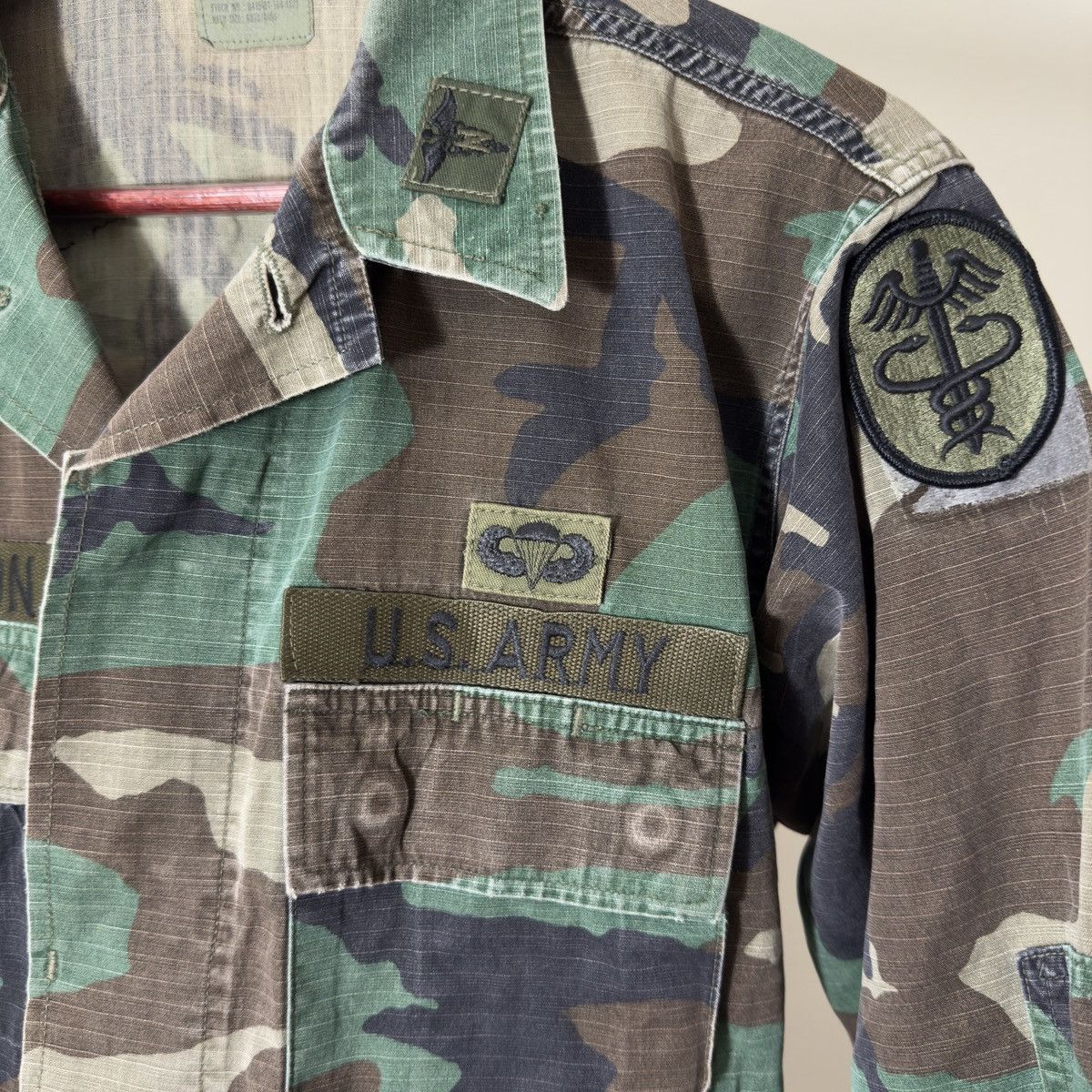 Other Vintage US Army military medic button up shirt/jacket Size US M / EU 48-50 / 2 - 3 Thumbnail