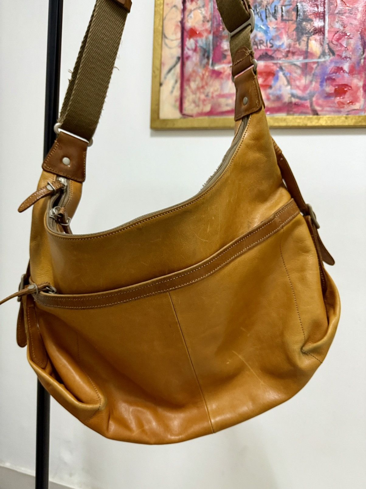 Japanese Brand Vintage Patina Fully Leather Shoulder sling bag Size ONE SIZE - 4 Thumbnail