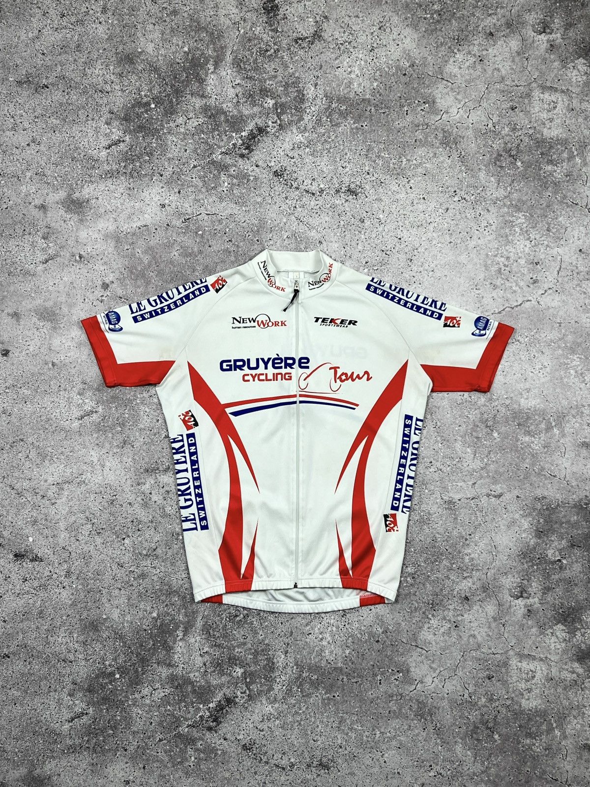 Vintage Vintage Swiss Cycling Jersey Short Sleeve Size US L / EU 52-54 / 3 - 1 Thumbnail
