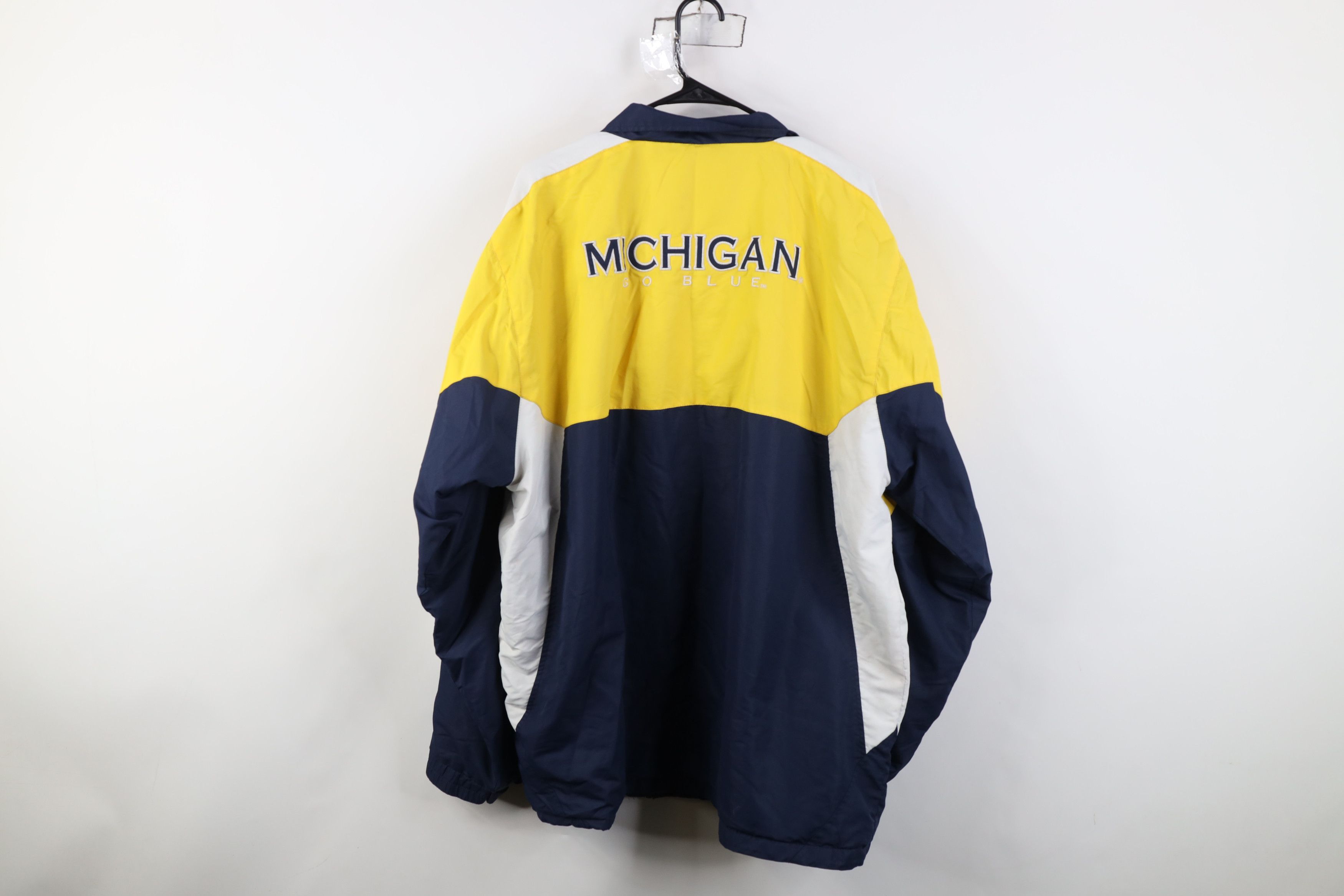 Vintage Vintage 90s Lined University of Michigan Full Zip Jacket Size US XXL / EU 58 / 5 - 16 Thumbnail