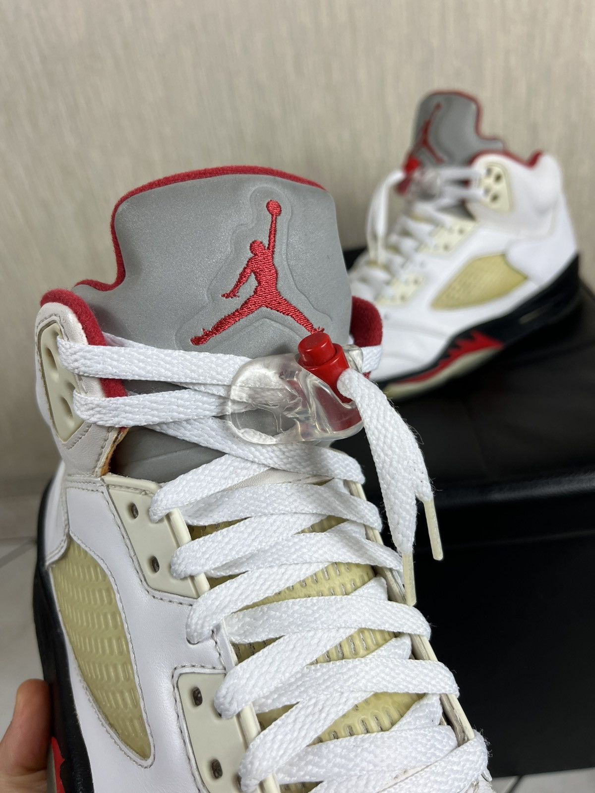Jordan Brand × Nike × Vintage Vintage OG Nike air Jordan 5 V fire red sneakers 2012 retro Size US 7.5 / EU 40-41 - 5 Thumbnail